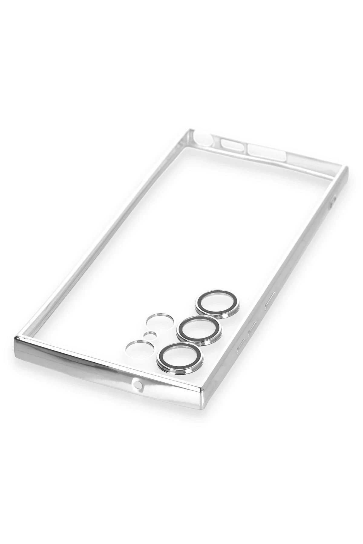 Newface Samsung Galaxy S24 Ultra Kılıf Razer Lensli Silikon - Mor