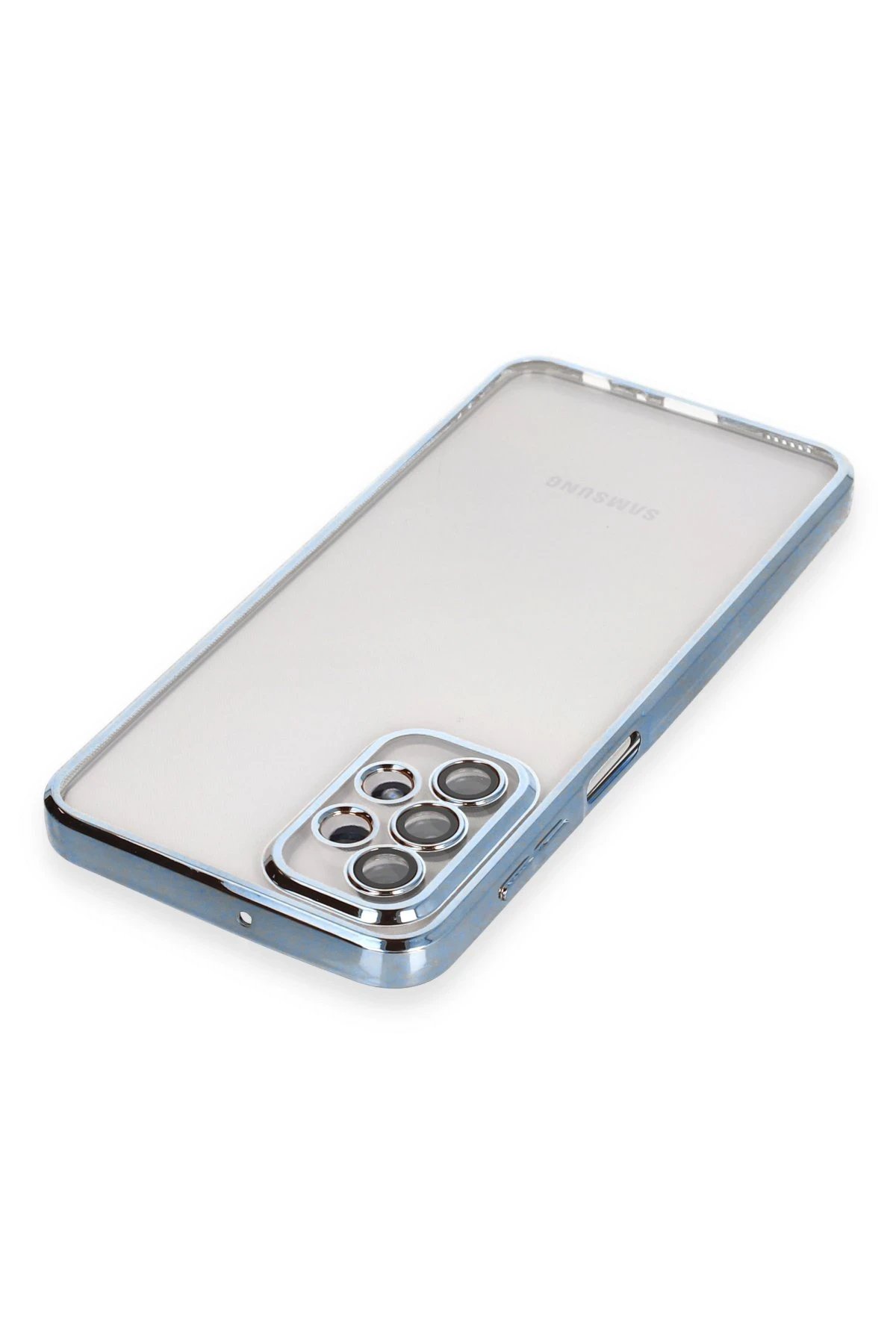 Newface Samsung Galaxy A23 4G Kılıf Razer Lensli Silikon - Açık Mavi