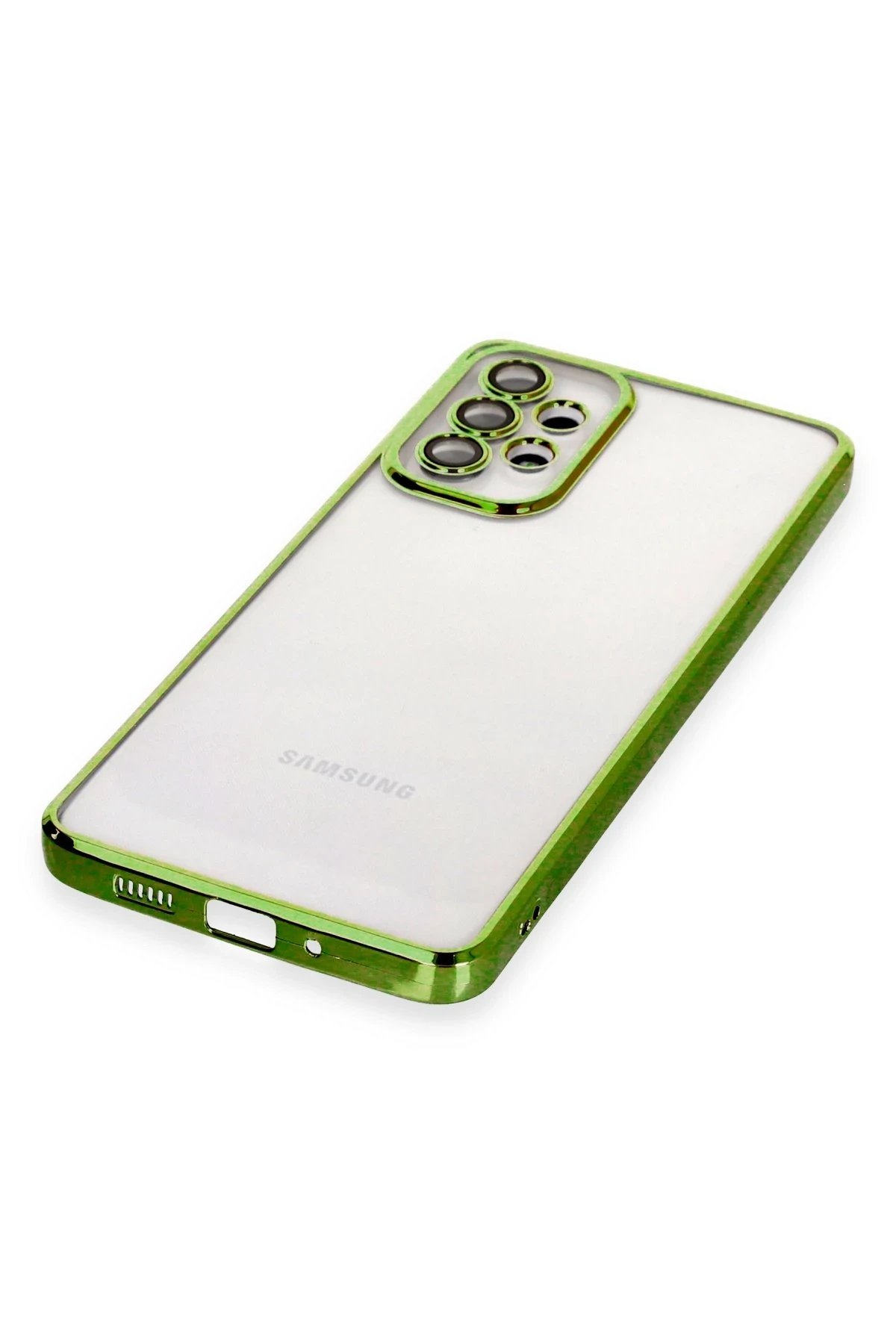 Newface Samsung Galaxy A33 5G Kılıf Razer Lensli Silikon - Yeşil