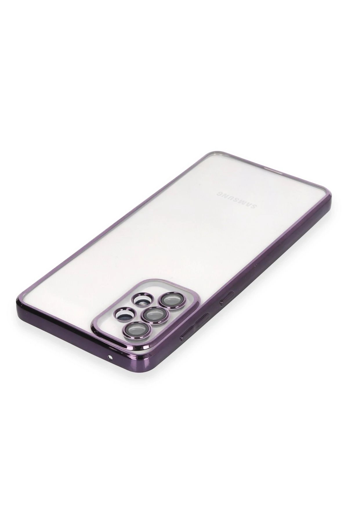 Newface Samsung Galaxy A53 5G Kılıf Razer Lensli Silikon - Mor