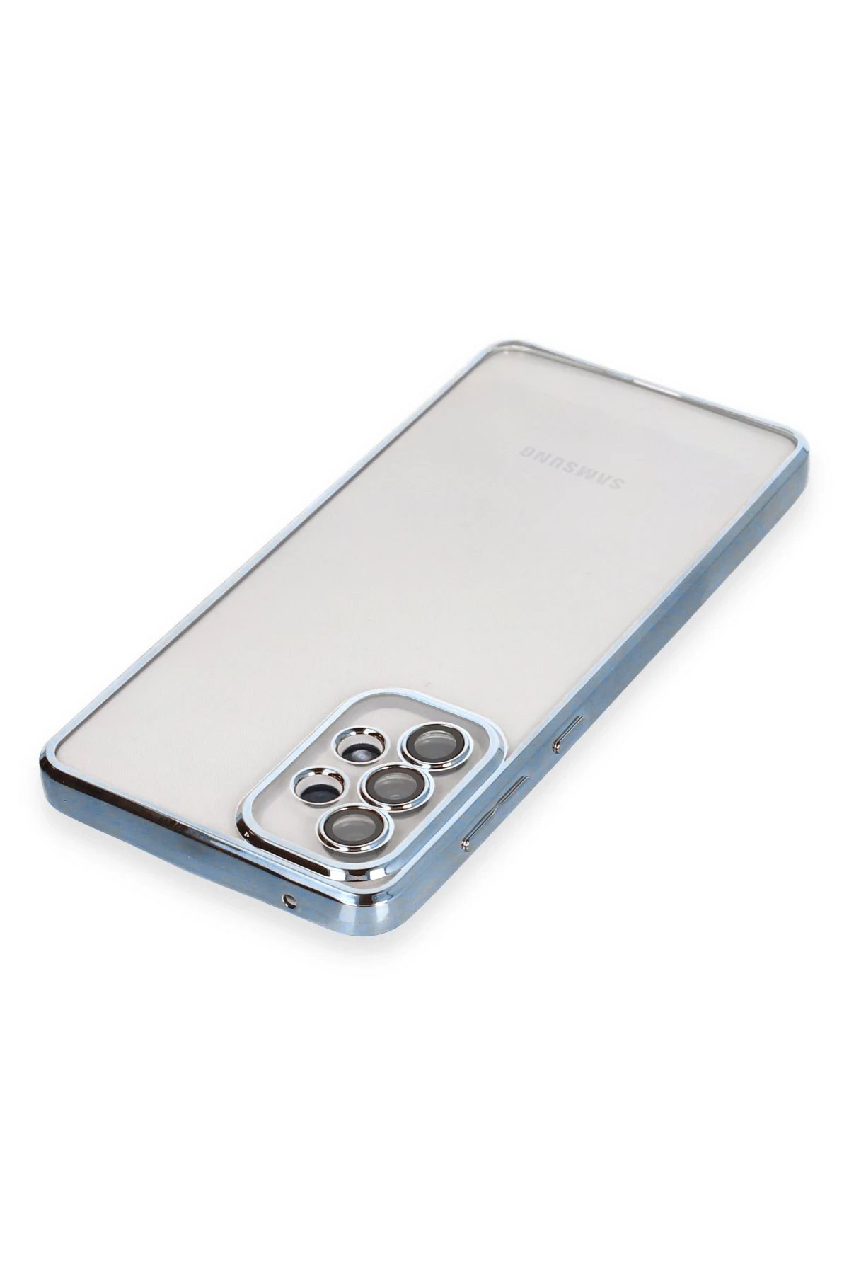 Newface Samsung Galaxy A53 5G Kılıf Razer Lensli Silikon - Açık Mavi