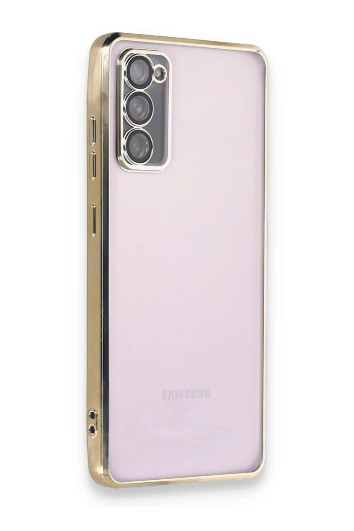 Newface Samsung Galaxy S20 FE Kılıf Razer Lensli Silikon - Gold