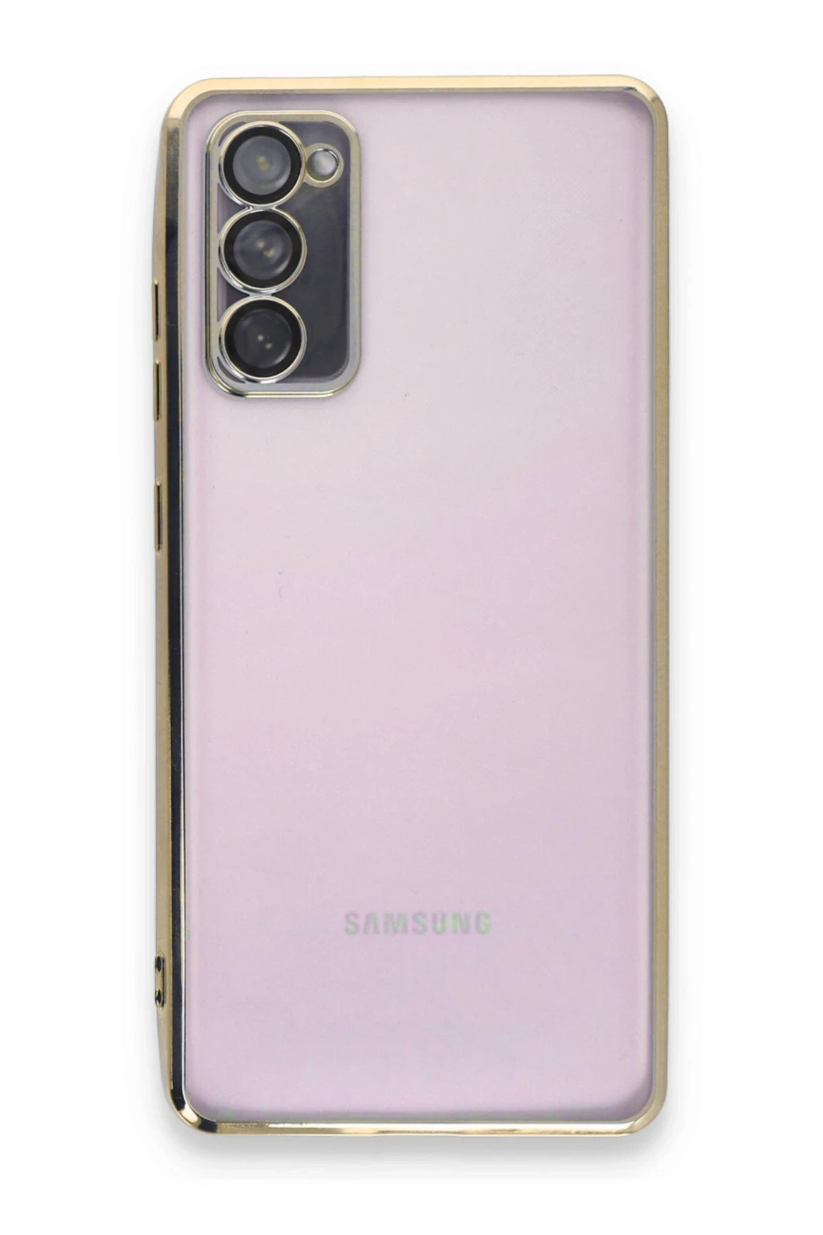 Newface Samsung Galaxy S20 FE Kılıf Razer Lensli Silikon - Gold