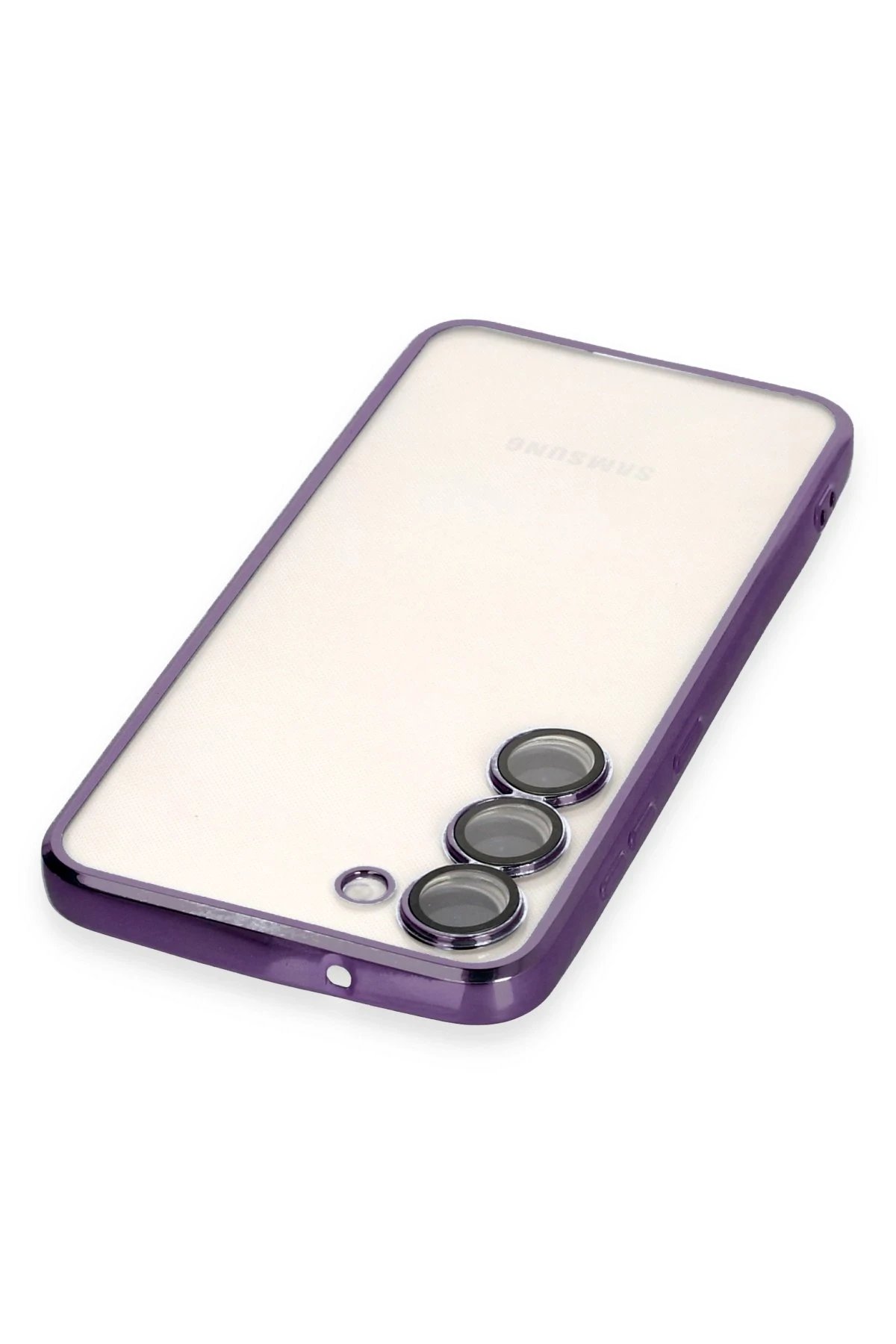 Newface Samsung Galaxy S23 Kılıf Razer Lensli Silikon - Mor