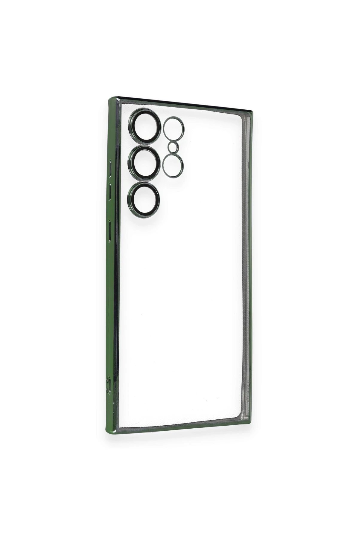 Newface Samsung Galaxy S23 Ultra Kılıf Razer Lensli Silikon - Yeşil