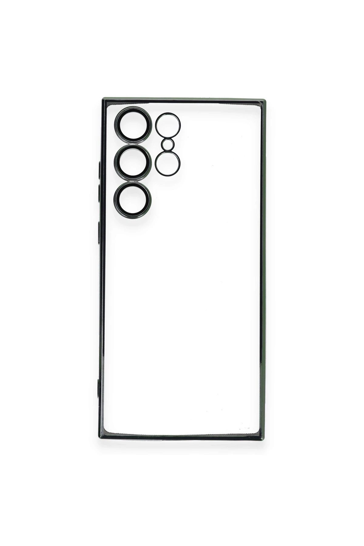 Newface Samsung Galaxy S23 Ultra Kılıf Razer Lensli Silikon - Yeşil