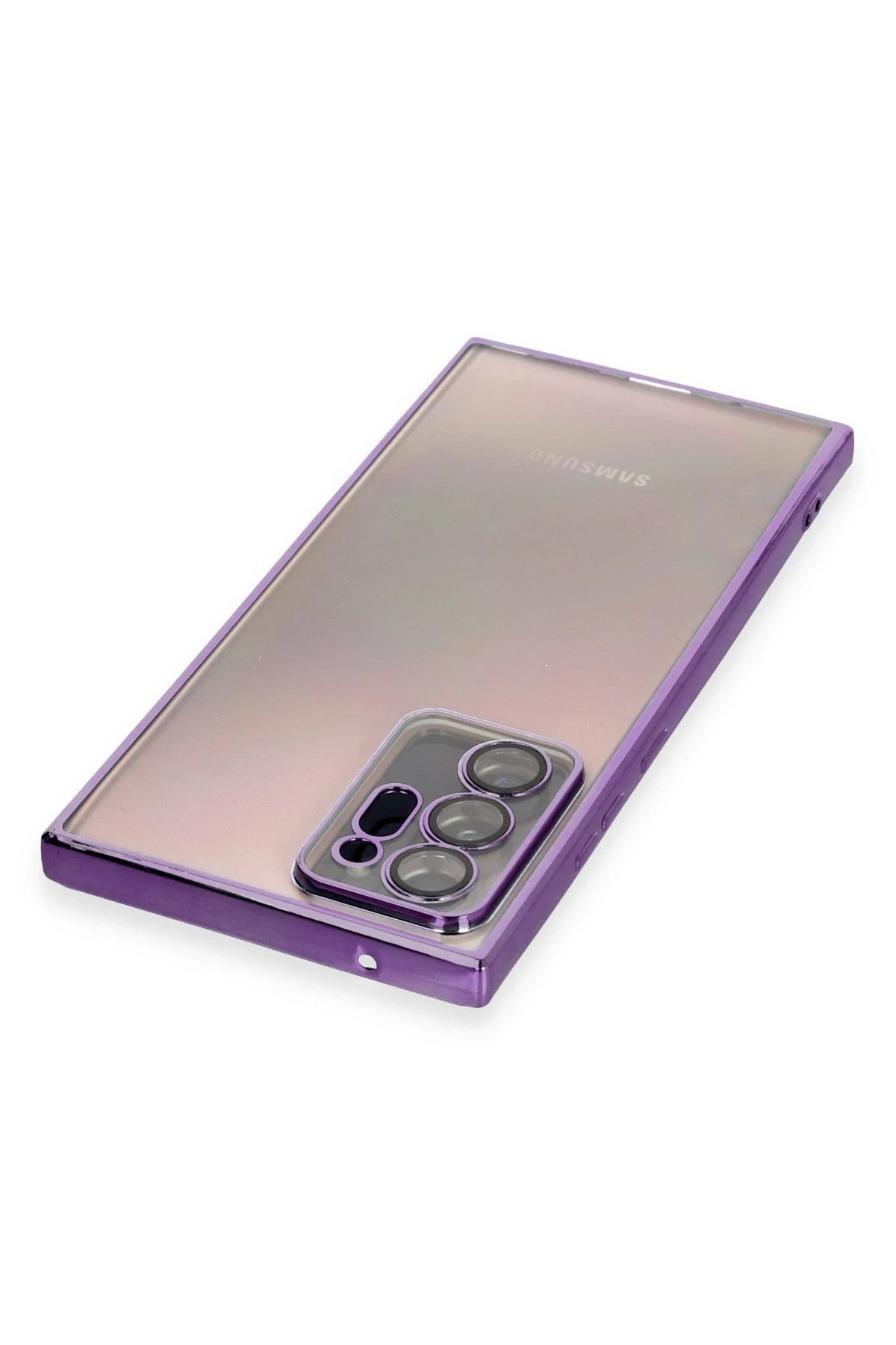 Newface Samsung Galaxy Note 20 Ultra Kılıf Razer Lensli Silikon - Mor