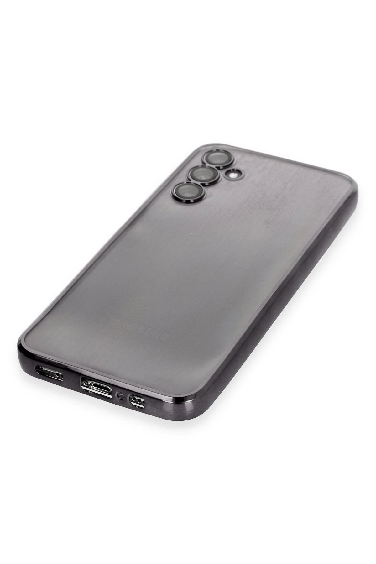 Newface Samsung Galaxy A14 4G Kılıf Razer Lensli Silikon - Siyah