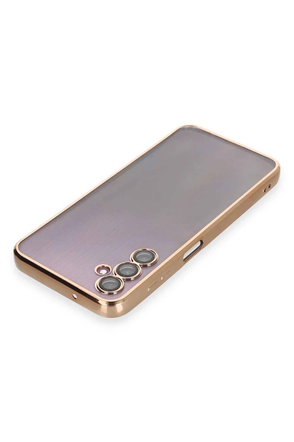 Newface Samsung Galaxy A14 4G Kılıf Razer Lensli Silikon - Gold