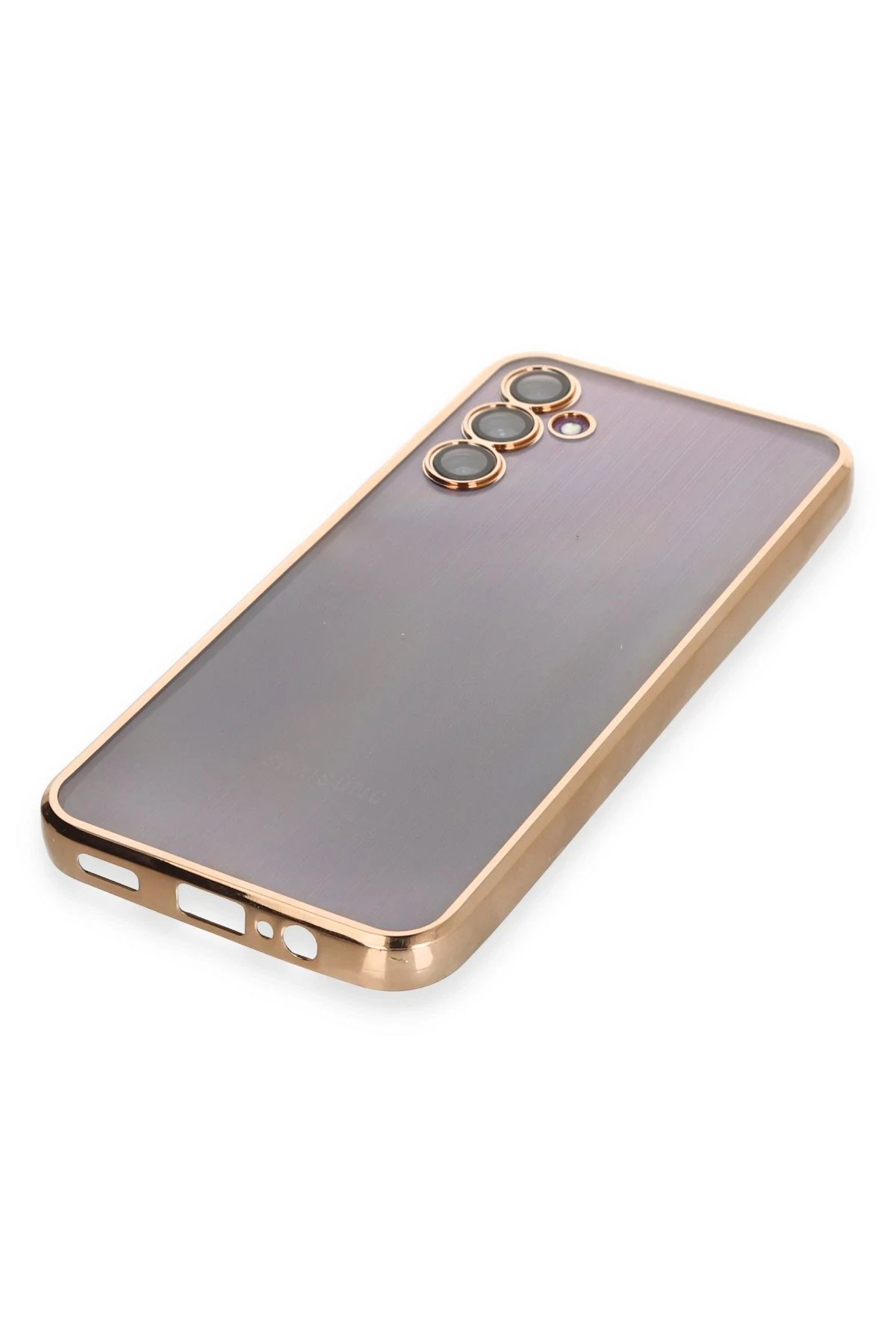 Newface Samsung Galaxy A14 4G Kılıf Razer Lensli Silikon - Gold