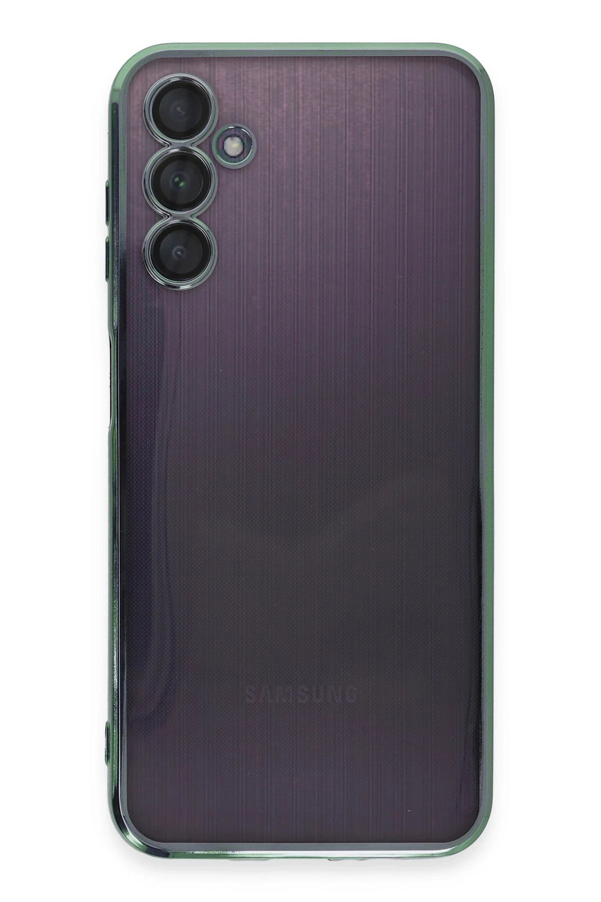 Newface Samsung Galaxy A14 4G Kılıf Razer Lensli Silikon - Yeşil