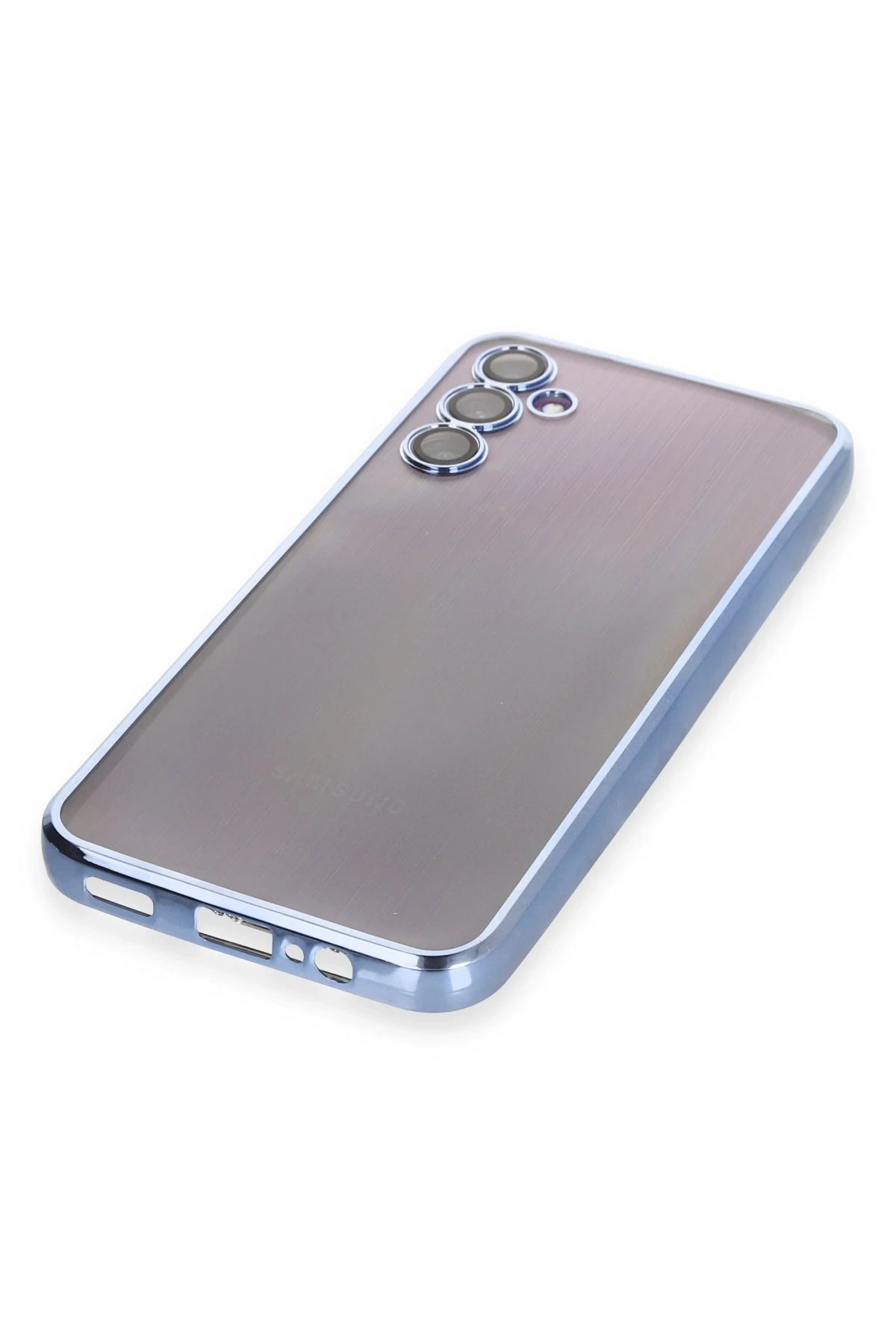 Newface Samsung Galaxy A14 4G Kılıf Razer Lensli Silikon - Açık Mavi