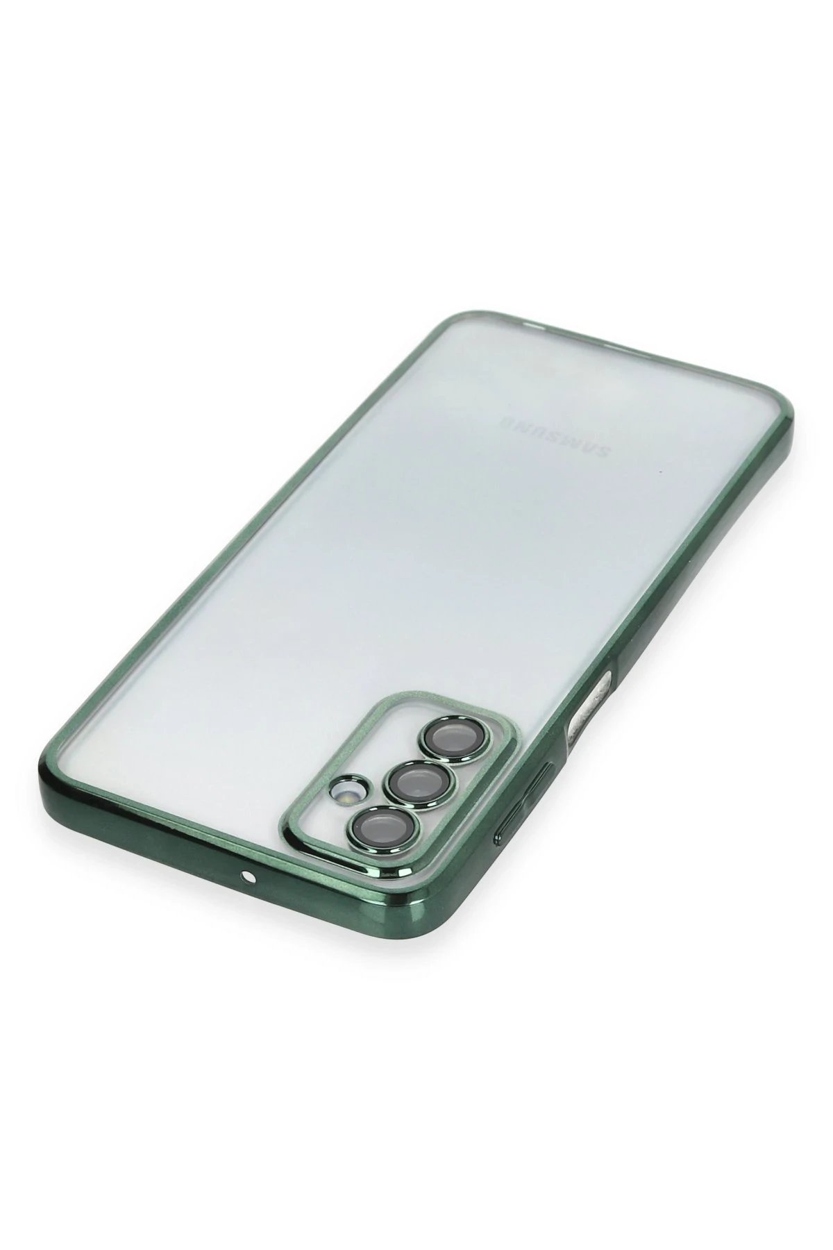 Newface Samsung Galaxy M23 Kılıf Razer Lensli Silikon - Yeşil