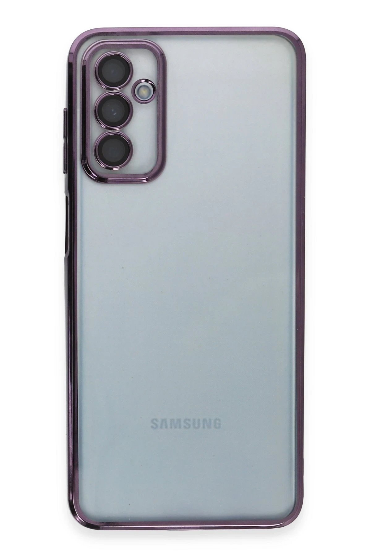Newface Samsung Galaxy M23 Kılıf Razer Lensli Silikon - Mor