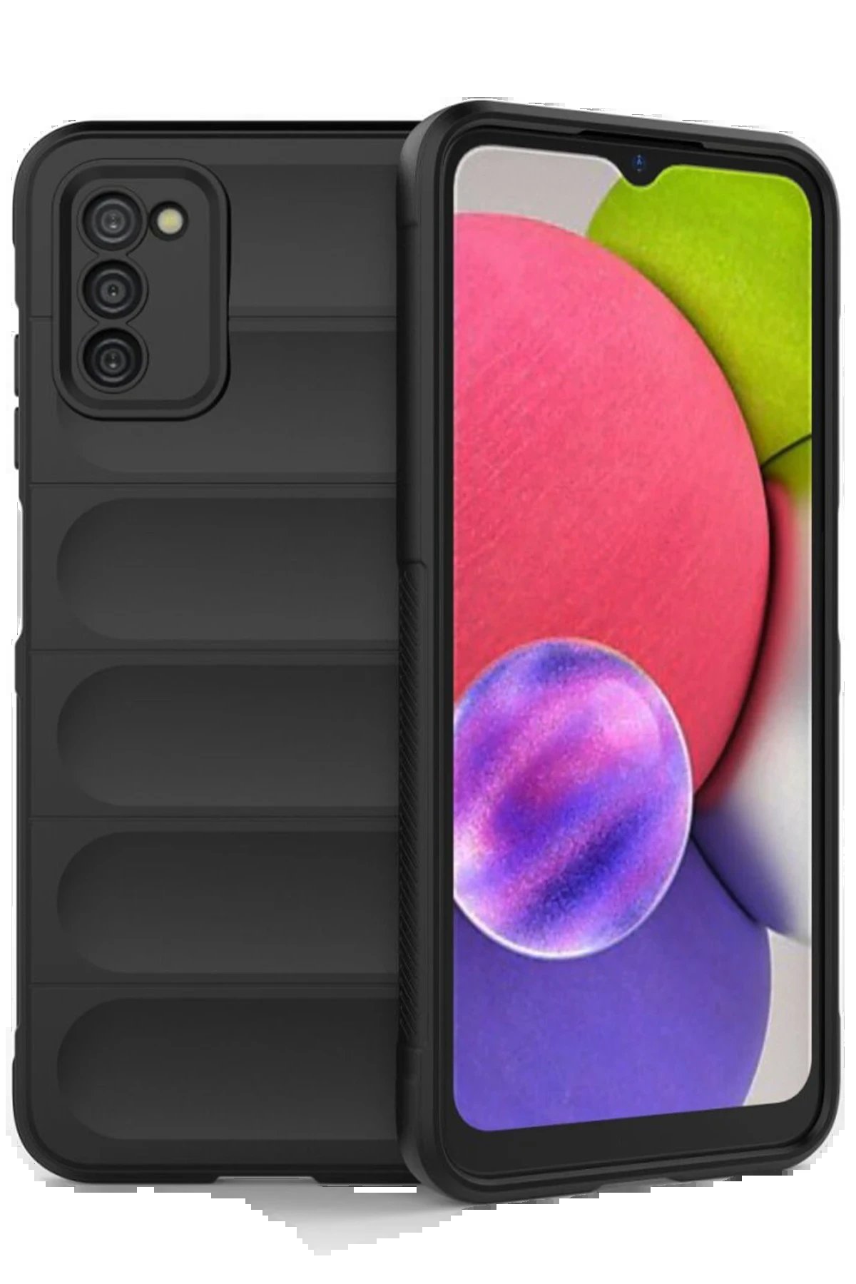 Newface Samsung Galaxy A03S Kılıf Optimum Silikon - Siyah