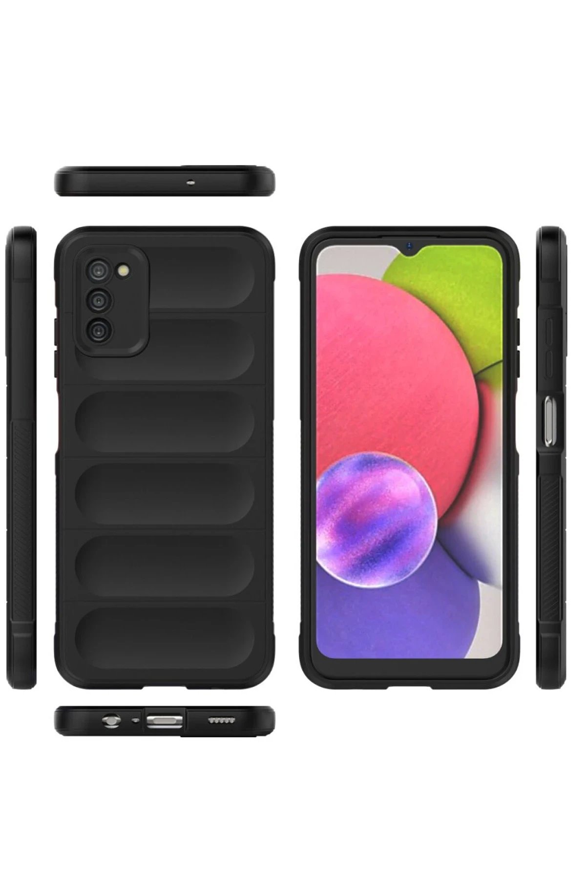 Newface Samsung Galaxy A03S Kılıf Optimum Silikon - Siyah