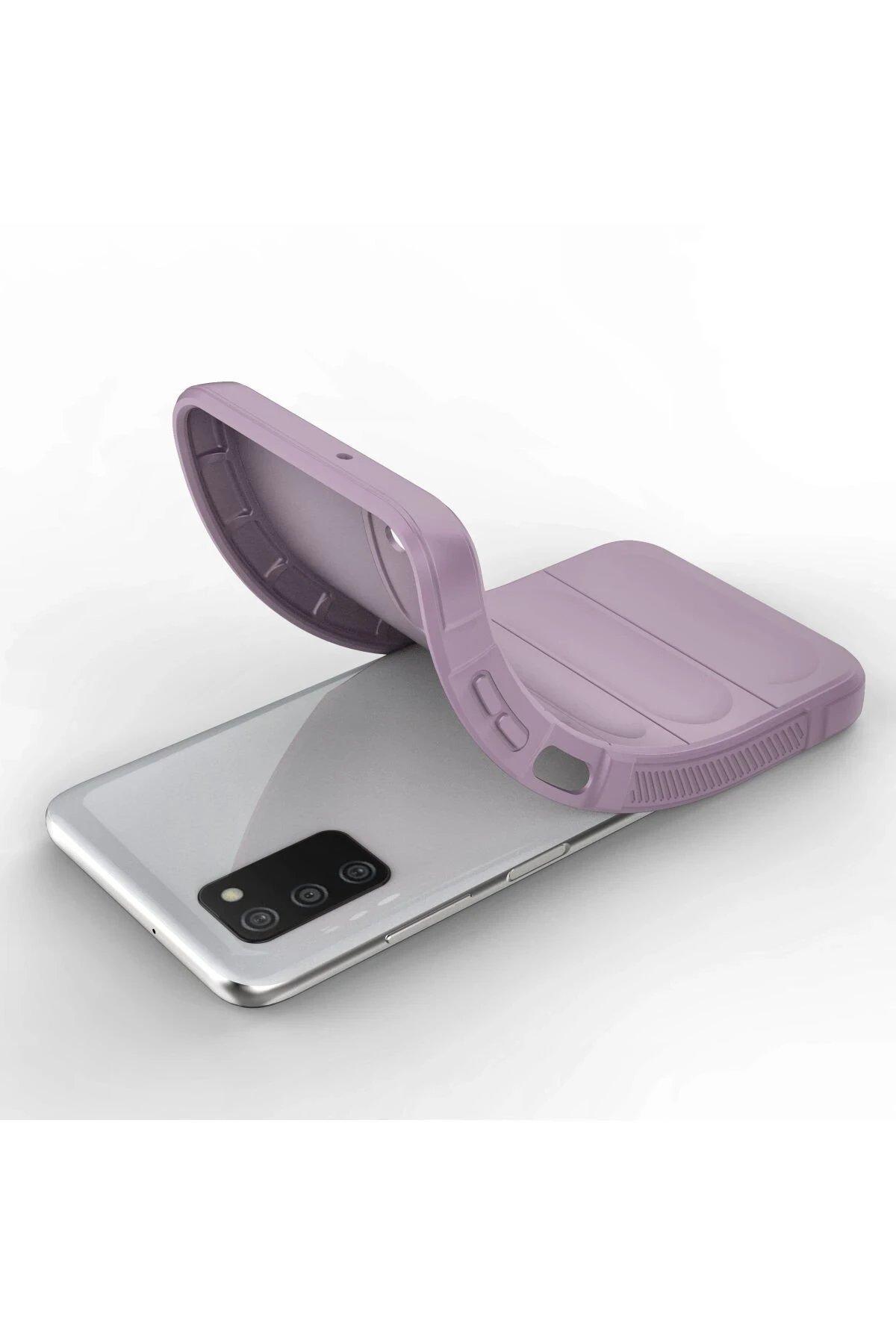 Newface Samsung Galaxy A03S Kılıf Optimum Silikon - Mor