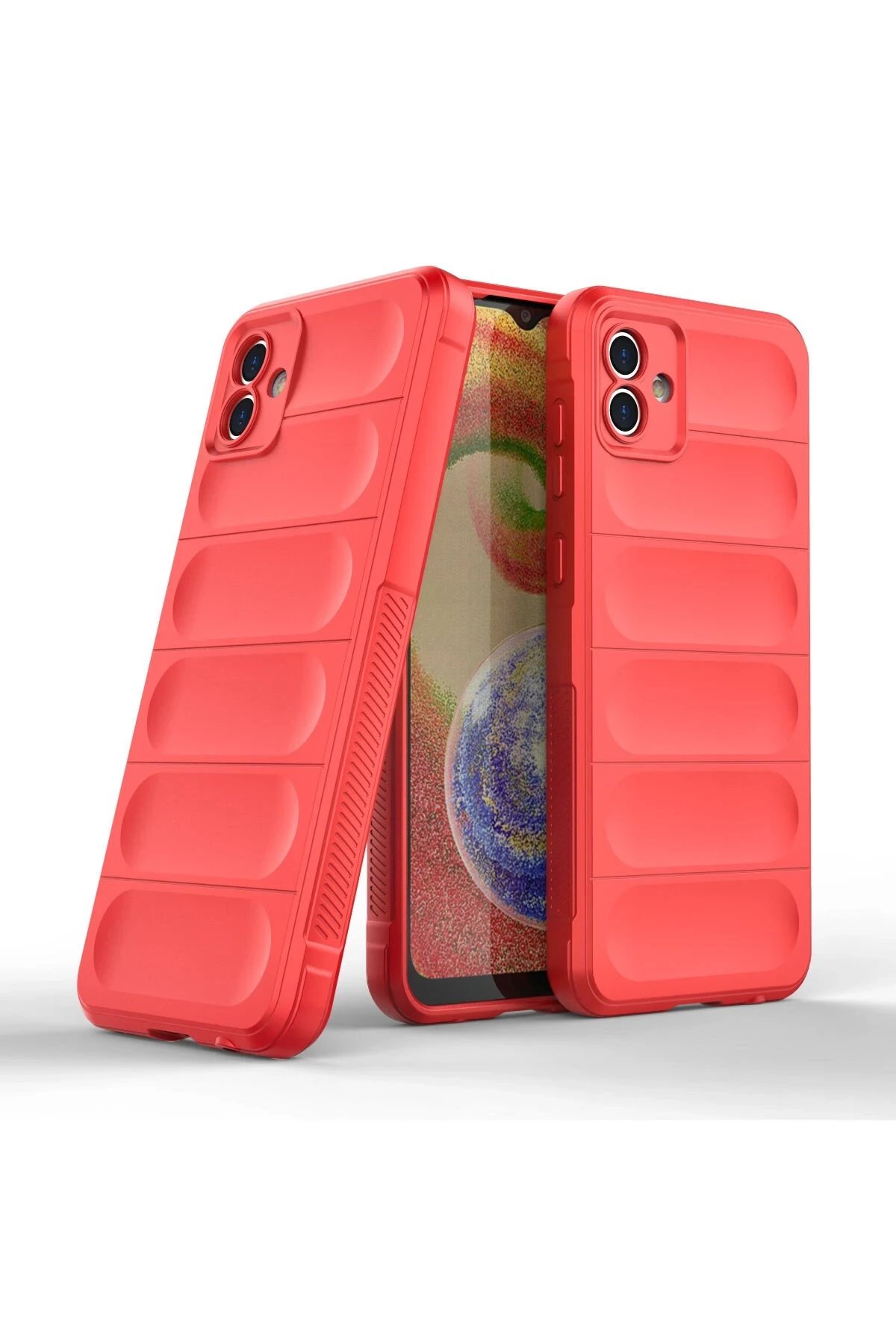 Newface Samsung Galaxy A04 Kılıf Optimum Silikon - Kırmızı