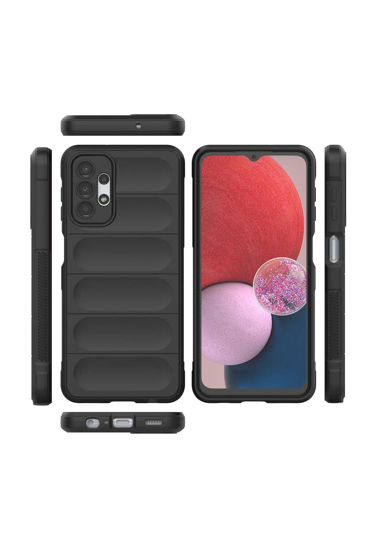 Newface Samsung Galaxy A13 4G Kılıf Optimum Silikon - Siyah