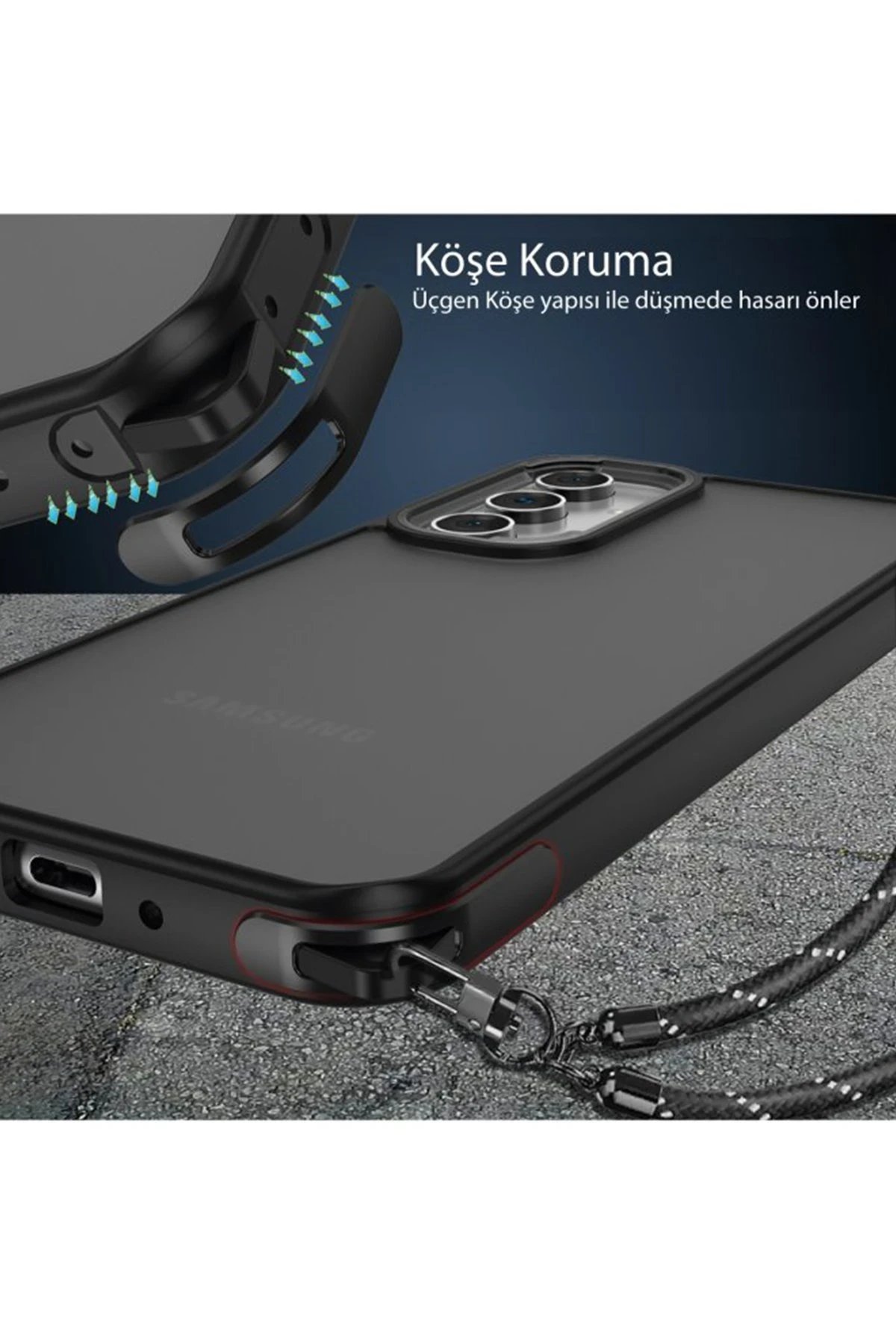 Newface Samsung Galaxy A14 4G Kılıf Elegant Kapak - Titan Gri