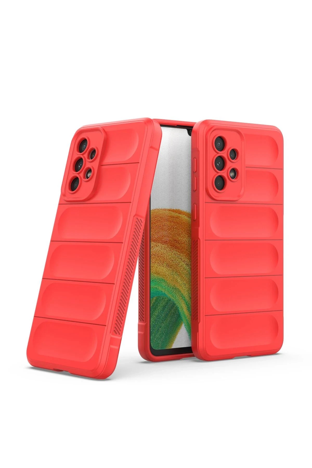 Newface Samsung Galaxy A33 5G Kılıf Optimum Silikon - Kırmızı