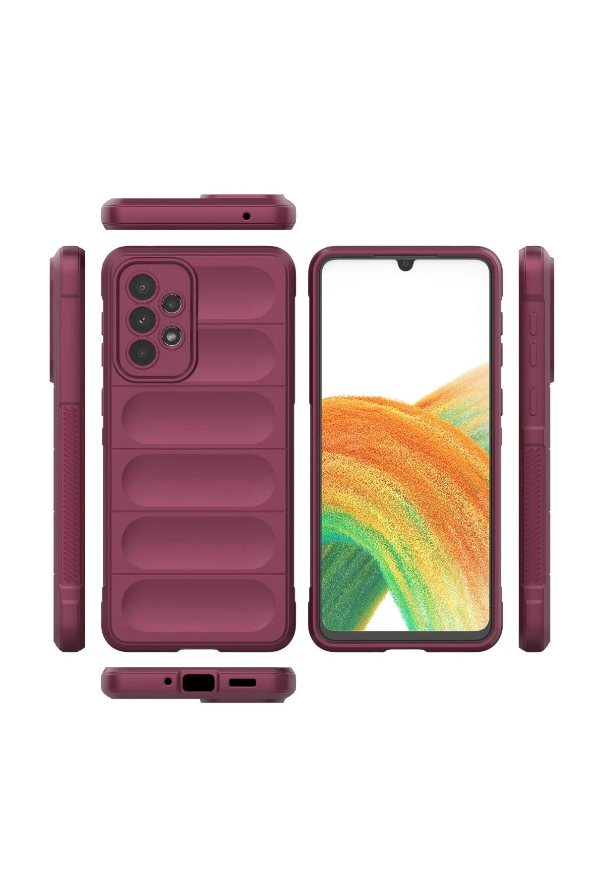 Newface Samsung Galaxy A33 5G Kılıf Optimum Silikon - Bordo