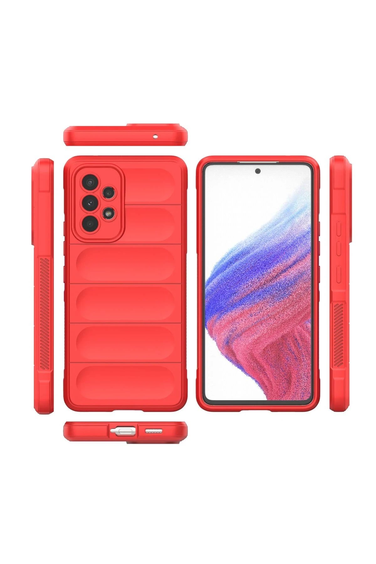 Newface Samsung Galaxy A53 5G Kılıf Optimum Silikon - Kırmızı