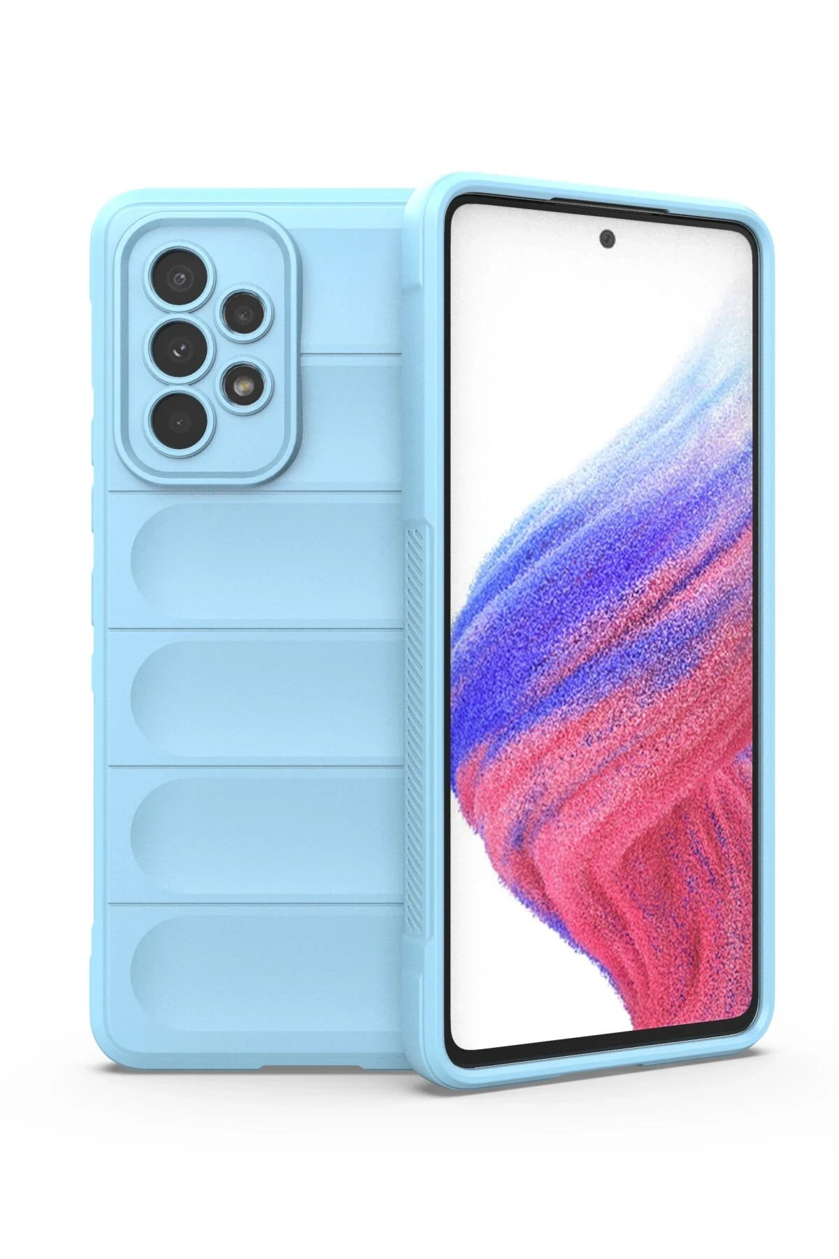 Newface Samsung Galaxy A53 5G Kılıf Optimum Silikon - Sky Blue