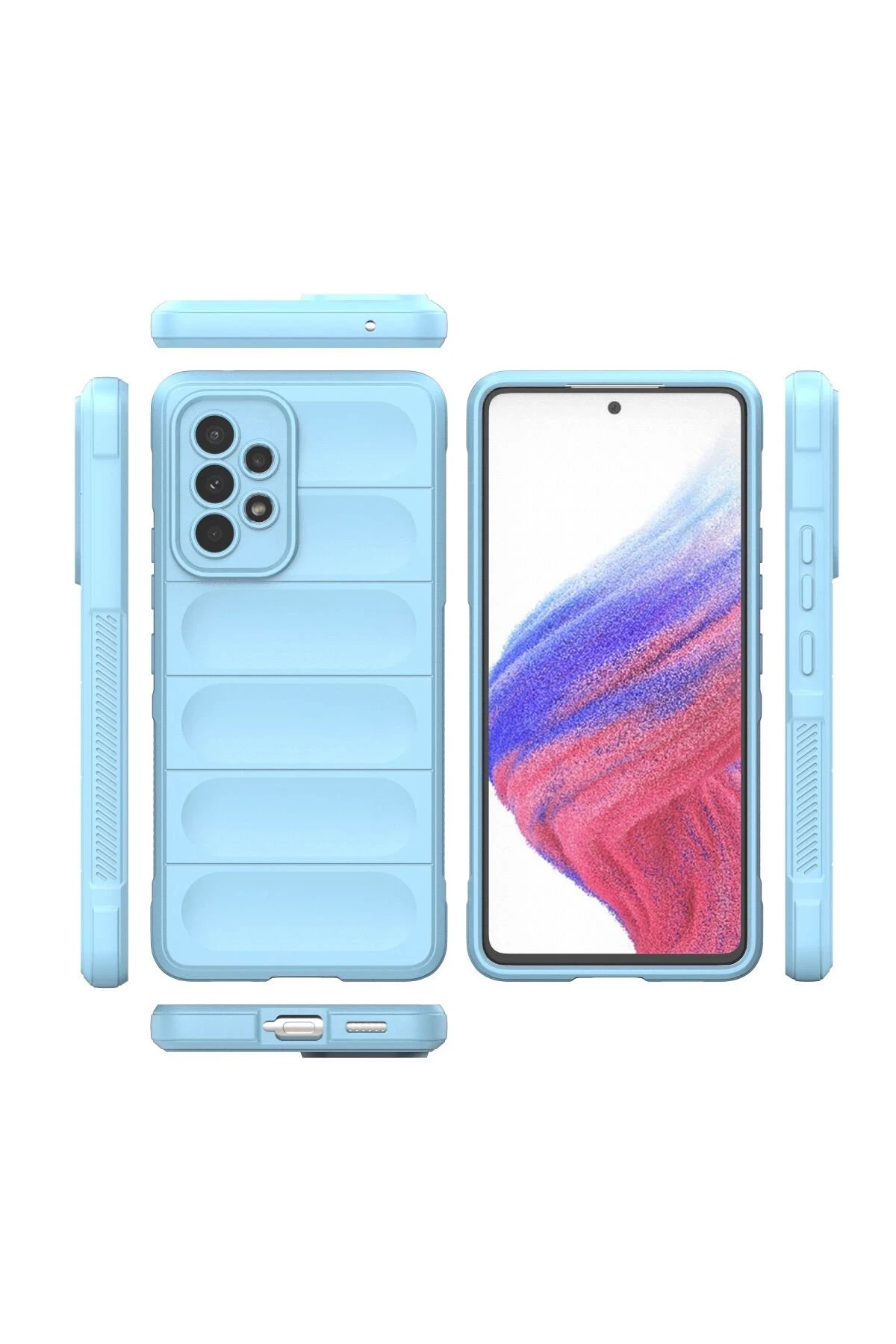 Newface Samsung Galaxy A53 5G Kılıf Optimum Silikon - Sky Blue