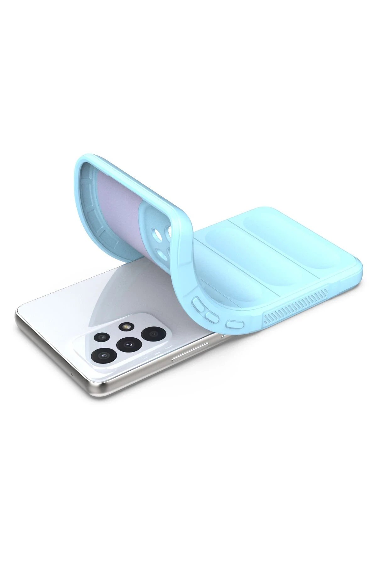 Newface Samsung Galaxy A53 5G Kılıf Optimum Silikon - Sky Blue