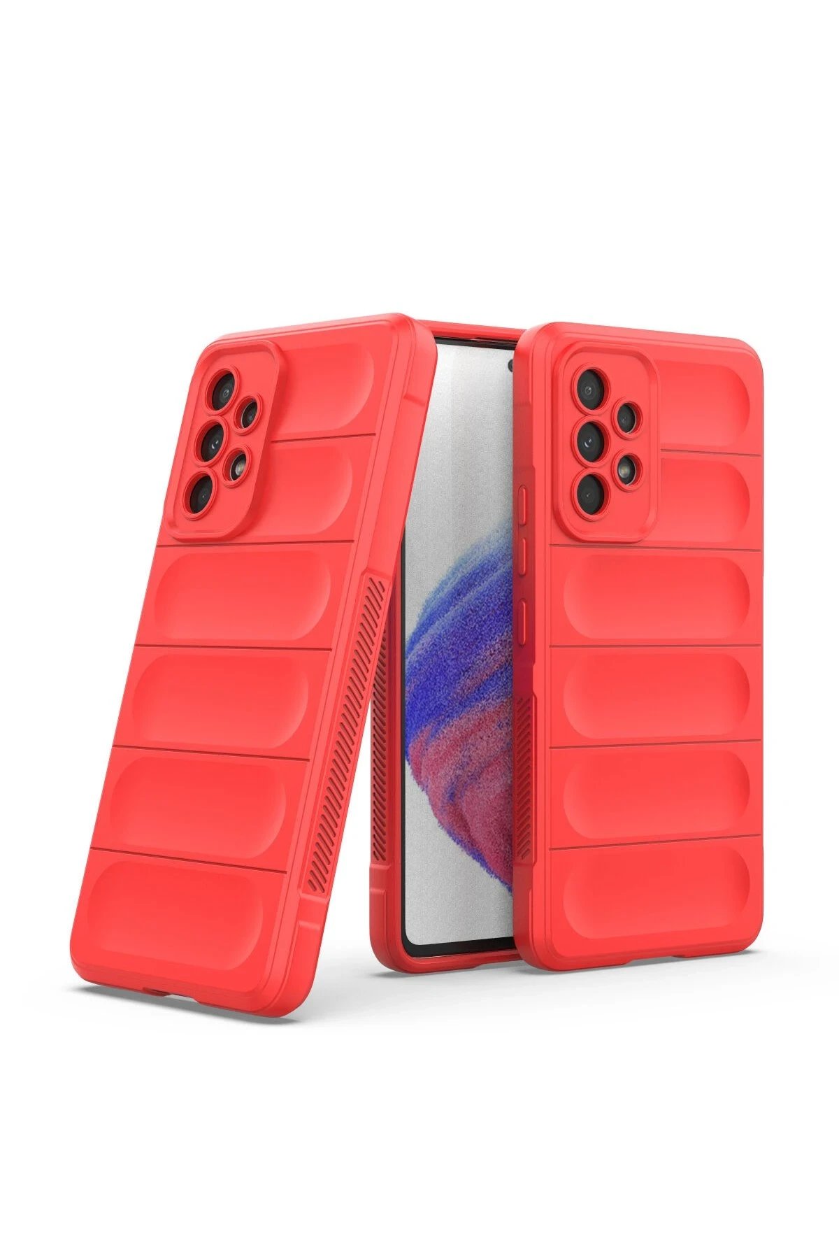 Newface Samsung Galaxy A73 5G Kılıf Optimum Silikon - Kırmızı