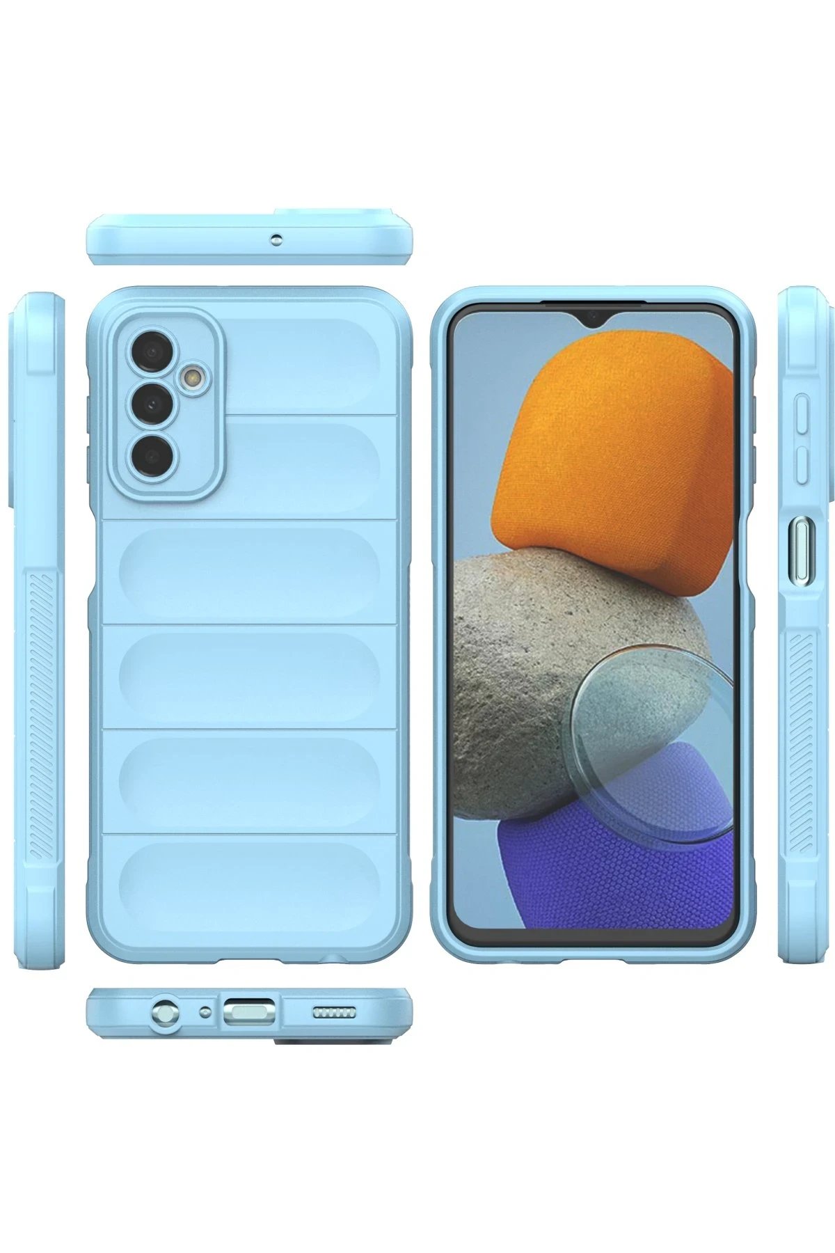 Newface Samsung Galaxy M23 Kılıf Optimum Silikon - Sky Blue