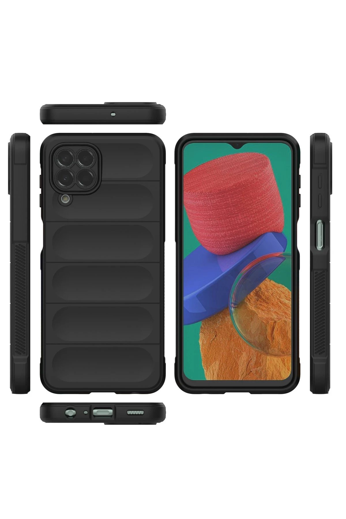 Newface Samsung Galaxy M33 Kılıf Optimum Silikon - Siyah