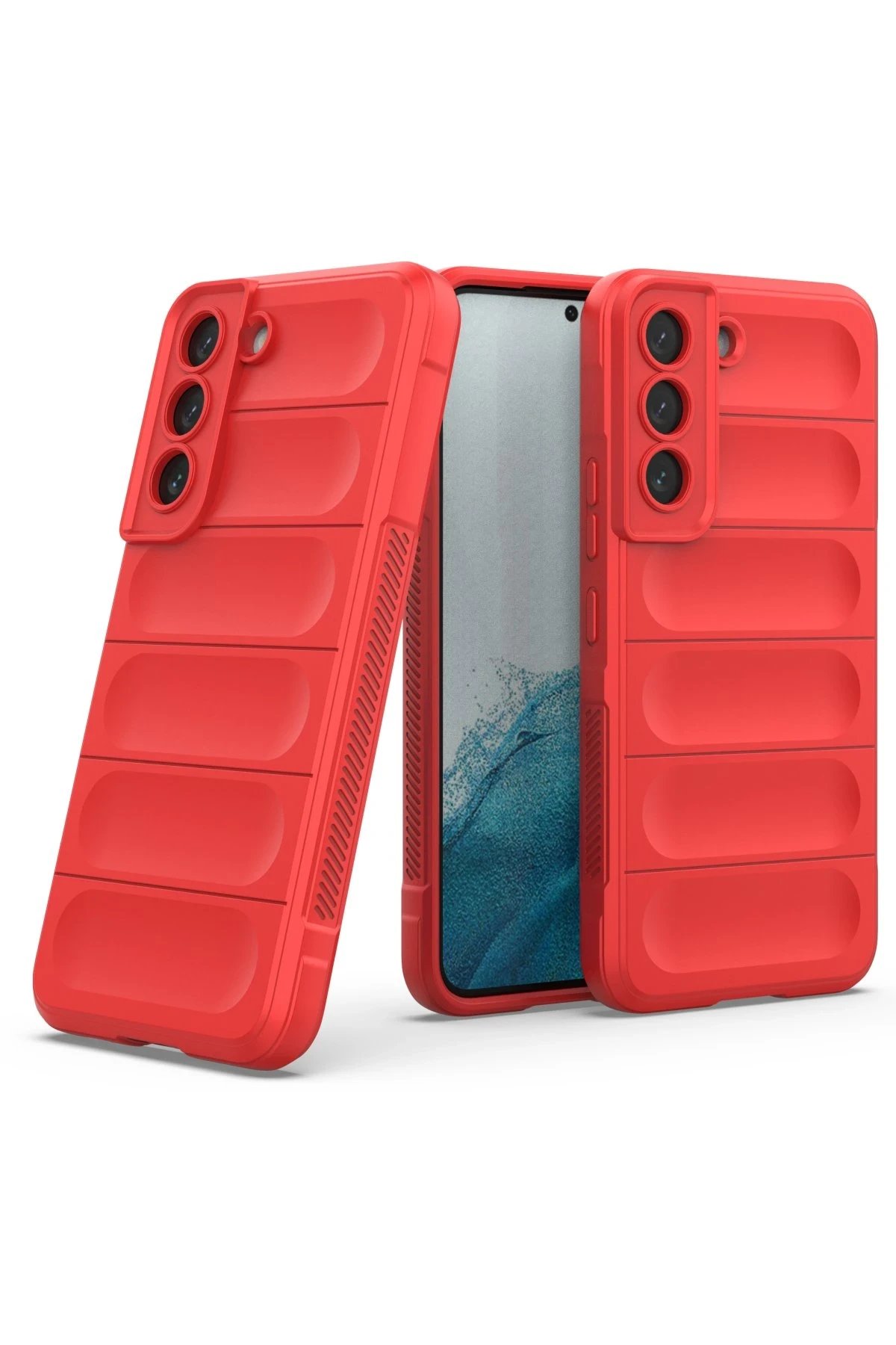 Newface Samsung Galaxy S21 Kılıf Optimum Silikon - Kırmızı