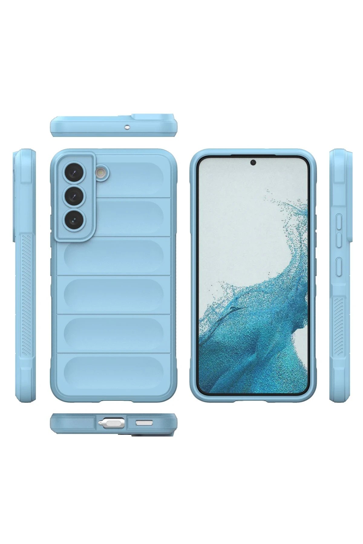 Newface Samsung Galaxy S21 Kılıf Optimum Silikon - Sky Blue