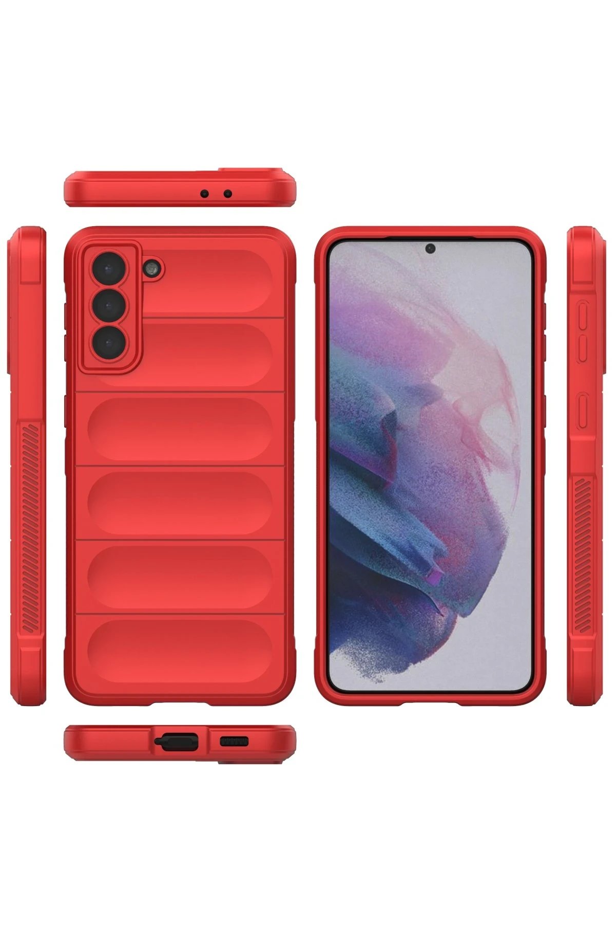 Newface Samsung Galaxy S22 Plus Kılıf Optimum Silikon - Kırmızı