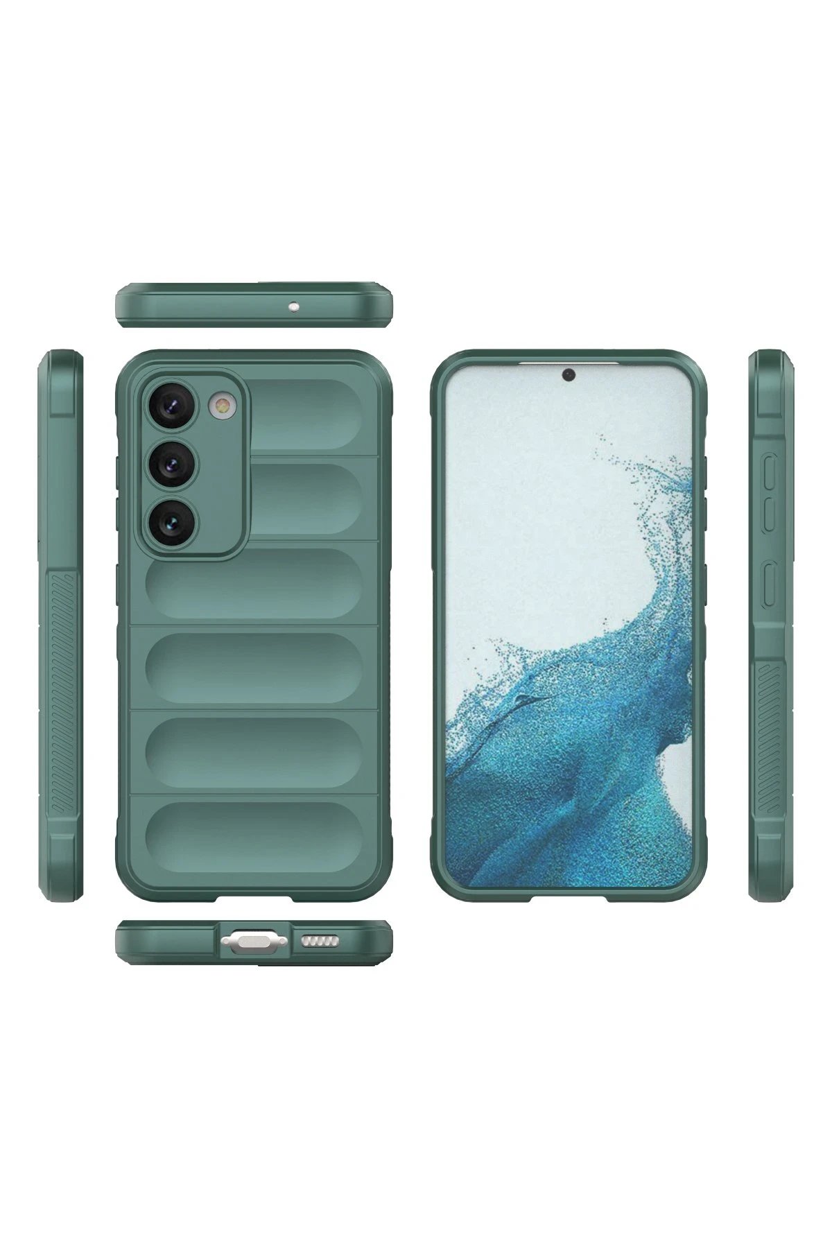 Newface Samsung Galaxy S23 Plus Kılıf Optimum Silikon - Koyu Yeşil