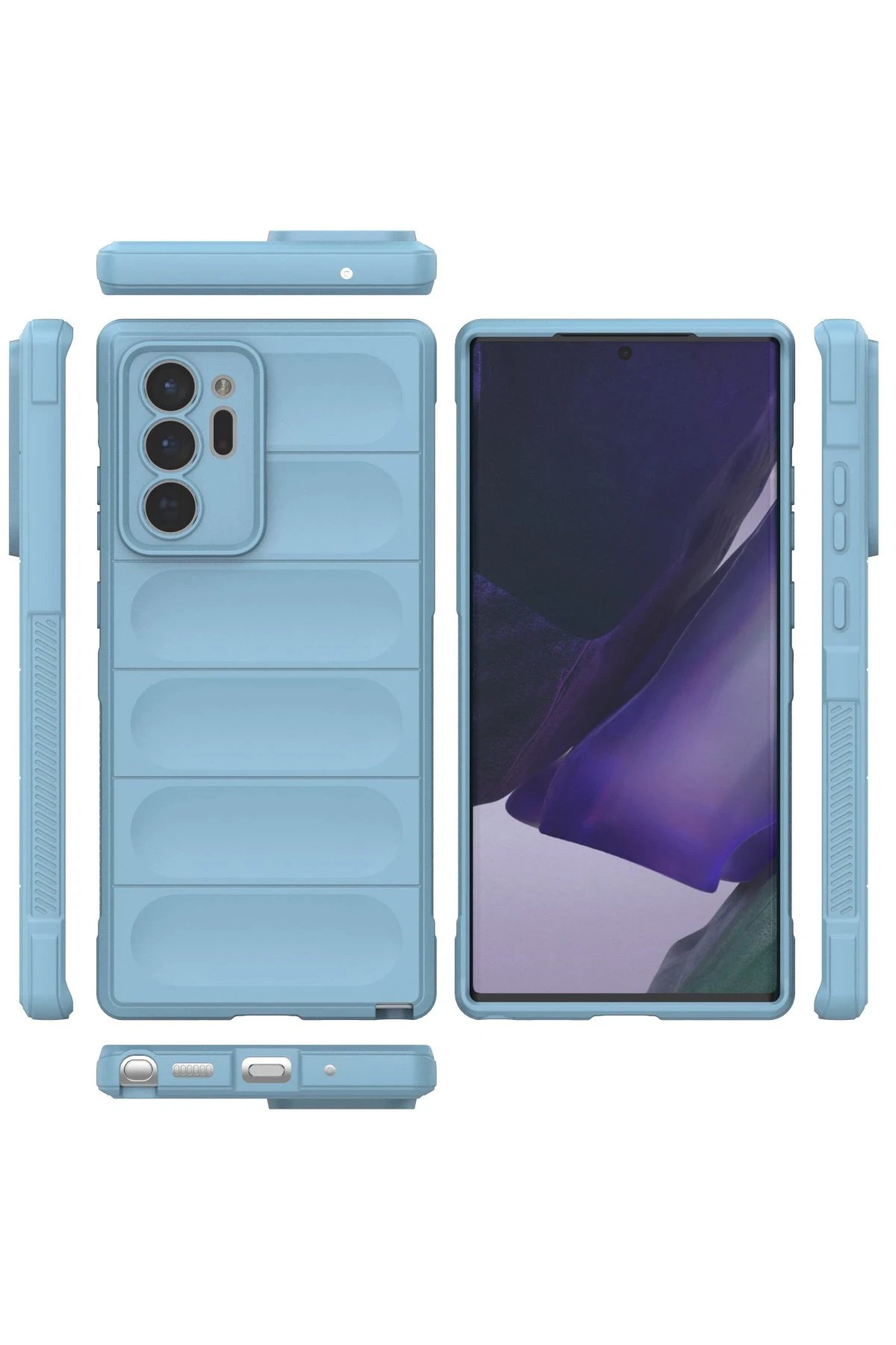 Newface Samsung Galaxy Note 20 Ultra Kılıf Optimum Silikon - Sky Blue