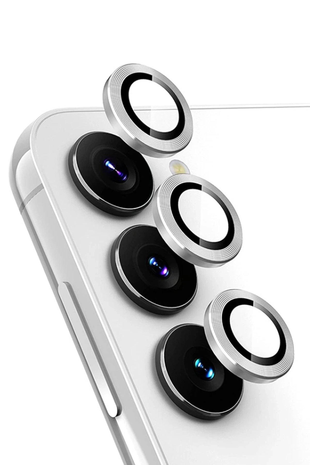 Newface Samsung Galaxy A25 5G Valdez Metal Kamera Lens - Gümüş