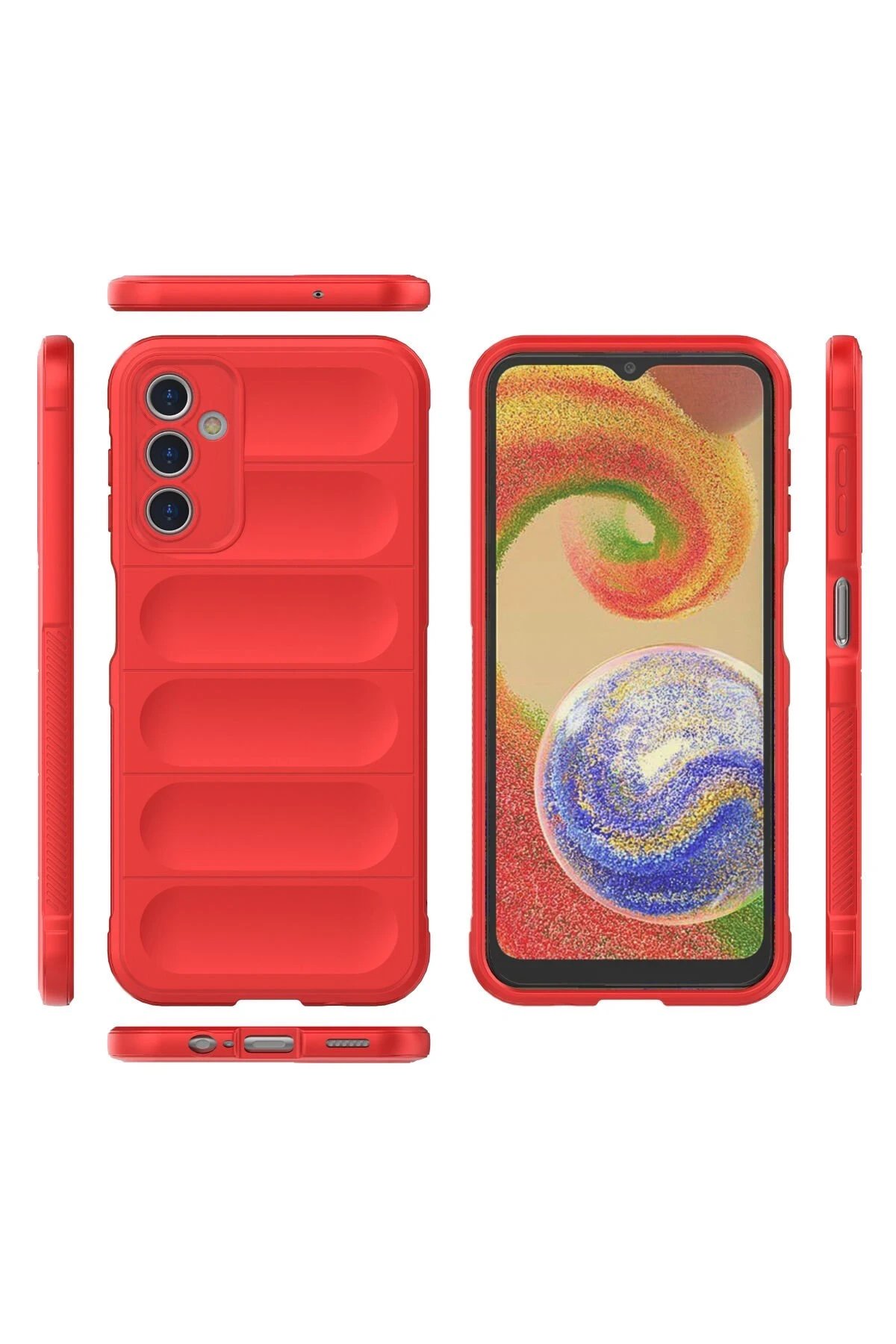 Newface Samsung Galaxy A14 4G Kılıf Optimum Silikon - Kırmızı