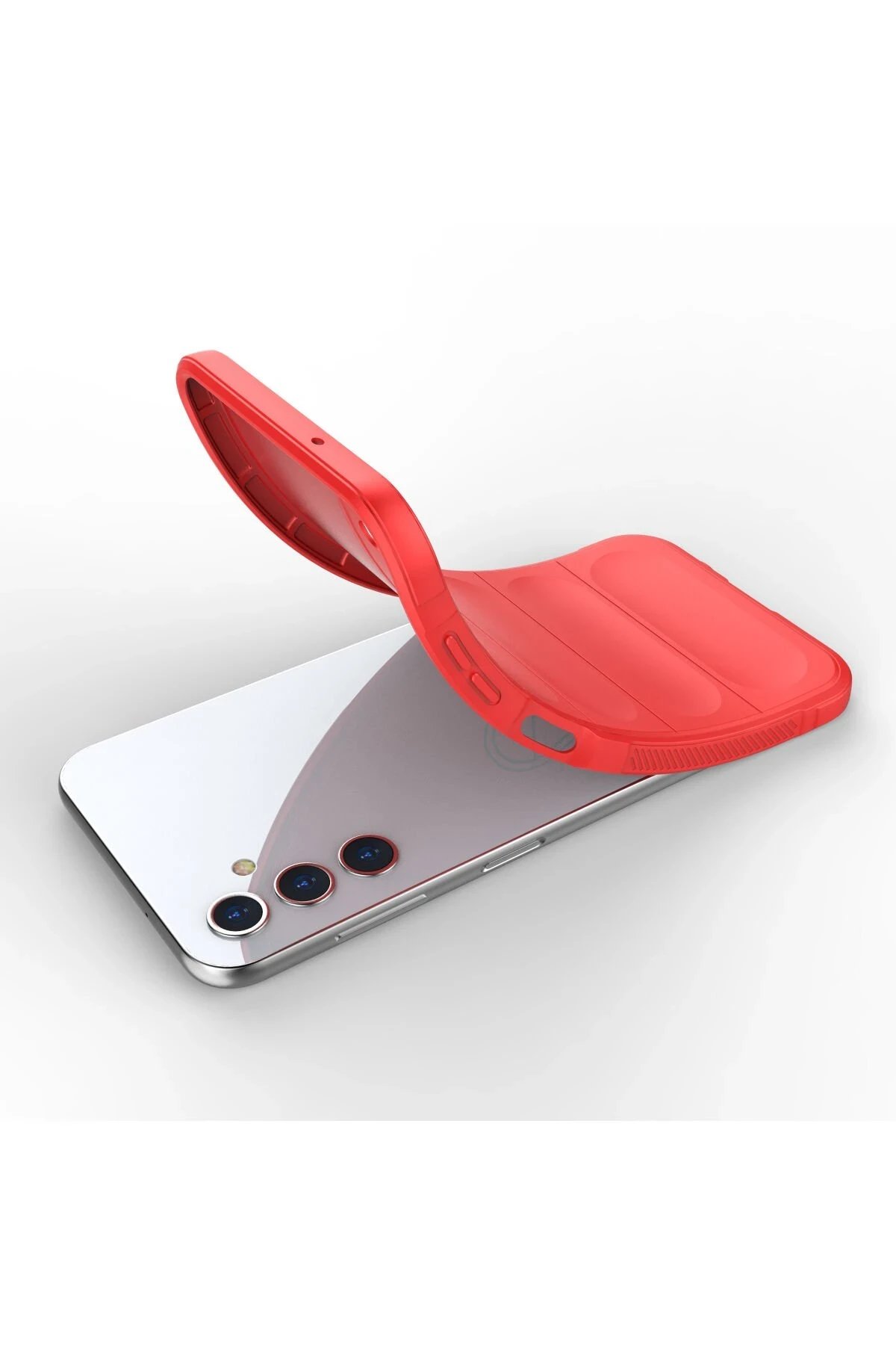 Newface Samsung Galaxy A14 4G Kılıf Optimum Silikon - Kırmızı