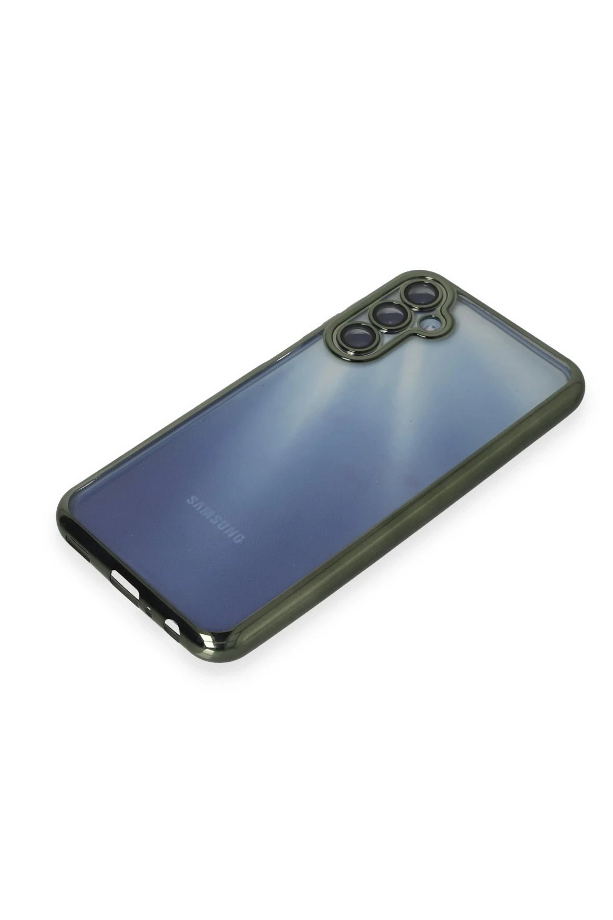 Newface Samsung Galaxy A15 4G Kılıf Razer Lensli Silikon - Yeşil