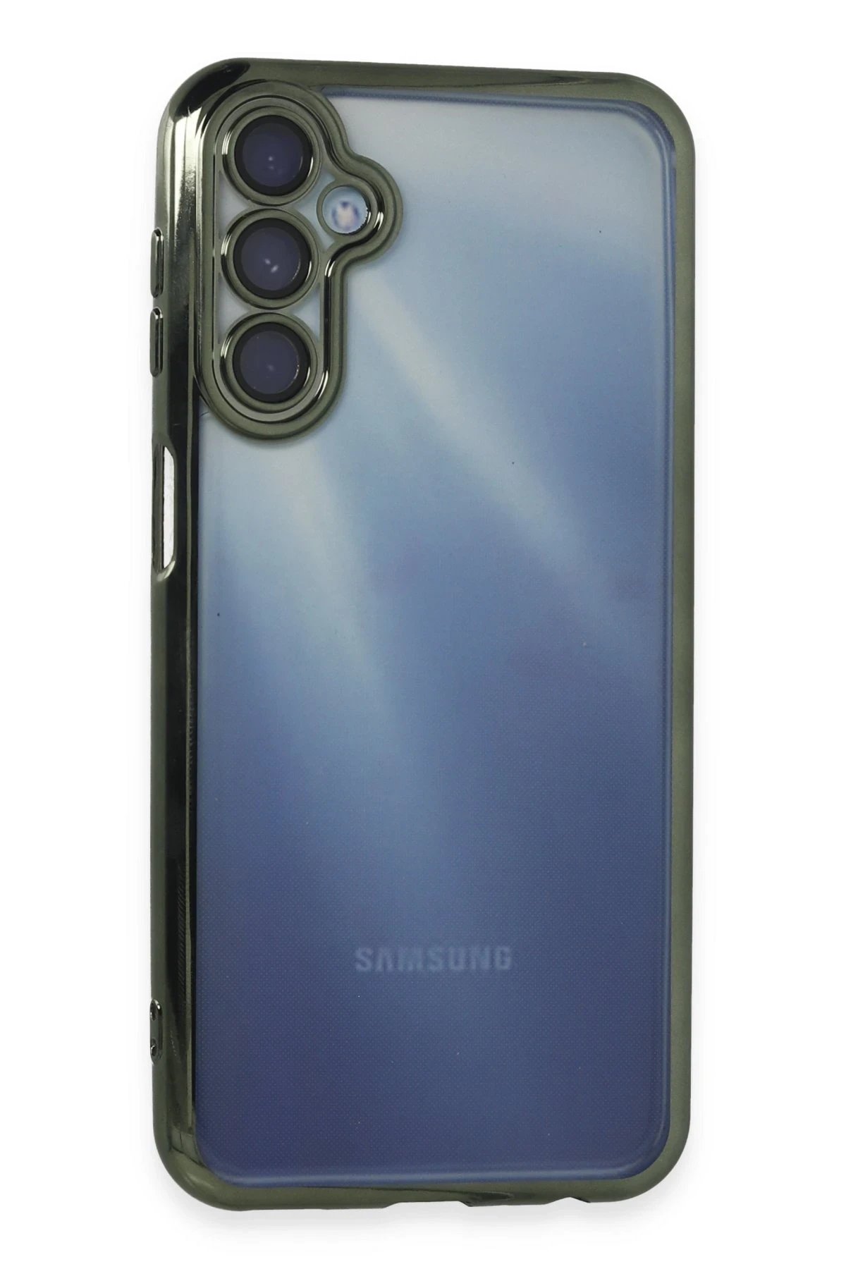 Newface Samsung Galaxy A35 5G Kılıf Razer Lensli Silikon - Yeşil