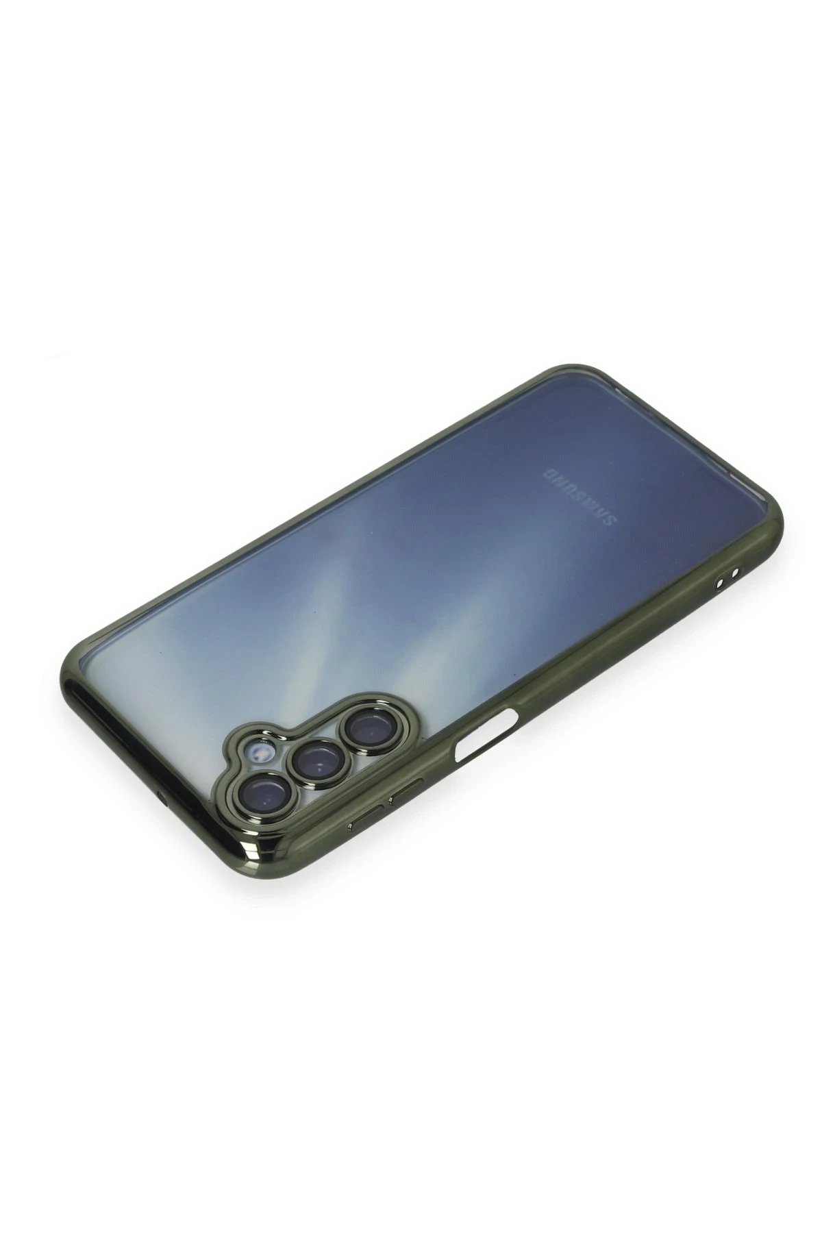 Newface Samsung Galaxy A55 5G Kılıf Razer Lensli Silikon - Yeşil