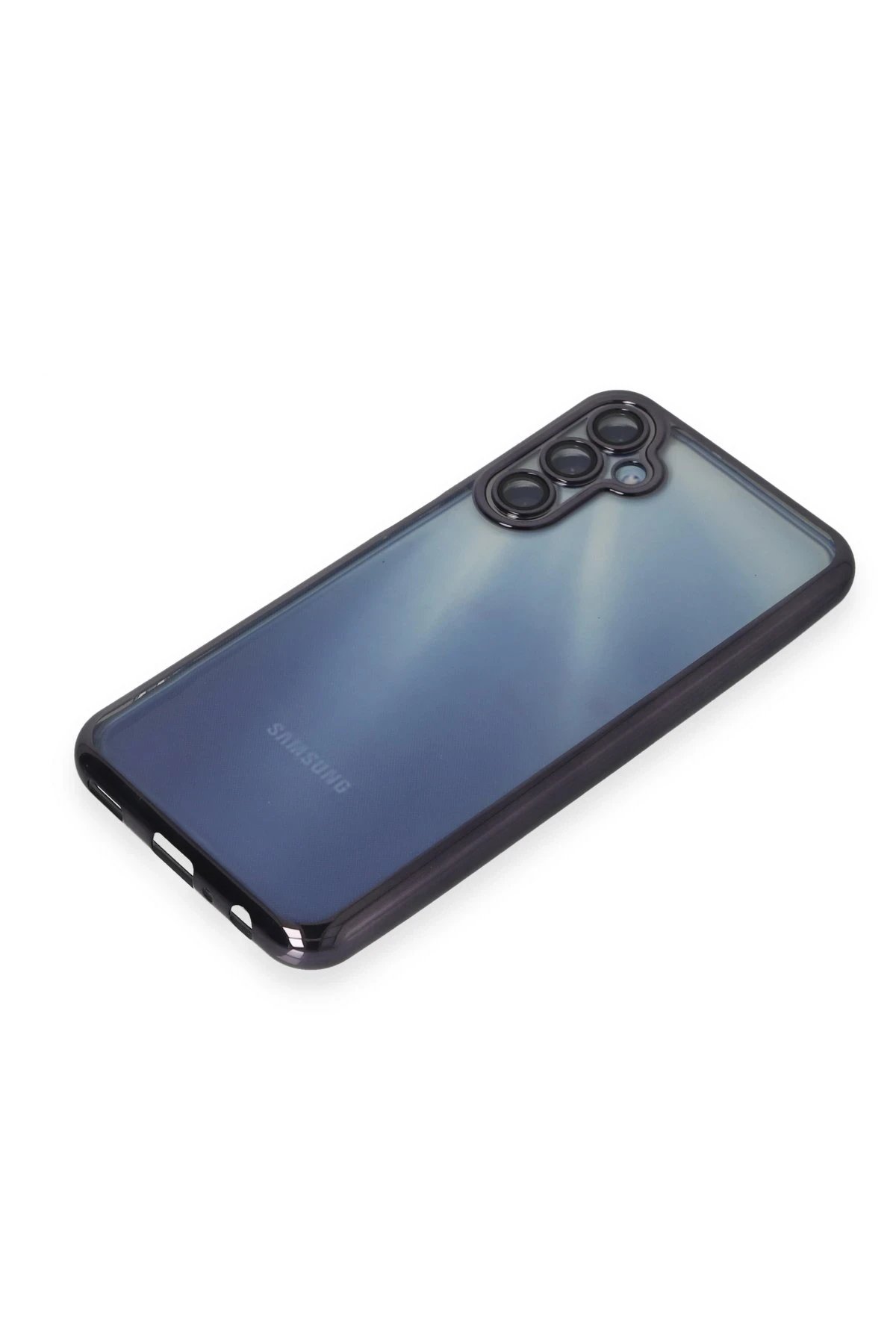 Newface Samsung Galaxy A55 5G Kılıf Razer Lensli Silikon - Mor