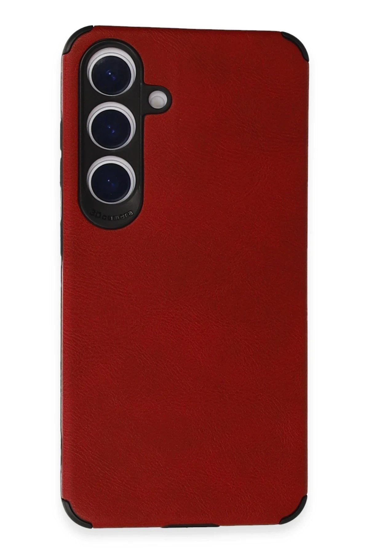 Newface Samsung Galaxy S24 Kılıf Loop Deri Silikon - Kırmızı