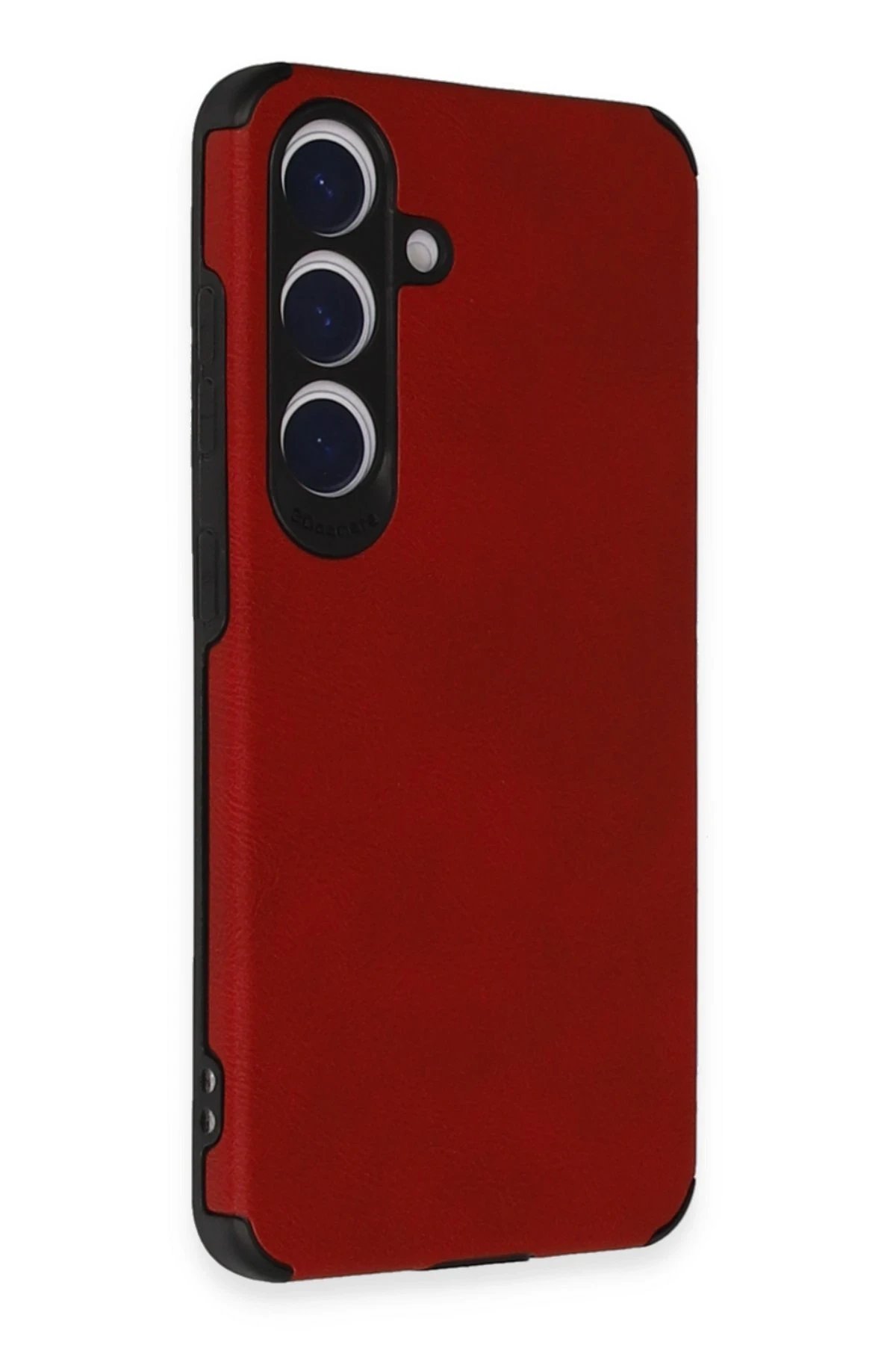 Newface Samsung Galaxy S24 Kılıf Loop Deri Silikon - Kırmızı