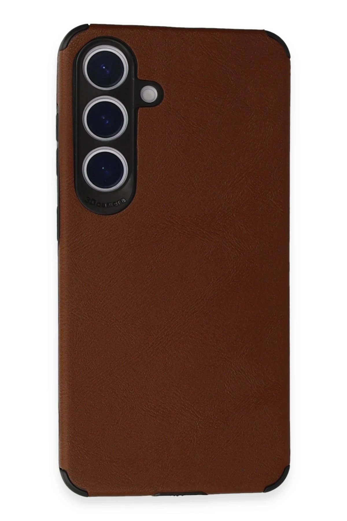 Newface Samsung Galaxy S24 Kılıf Loop Deri Silikon - Kahverengi