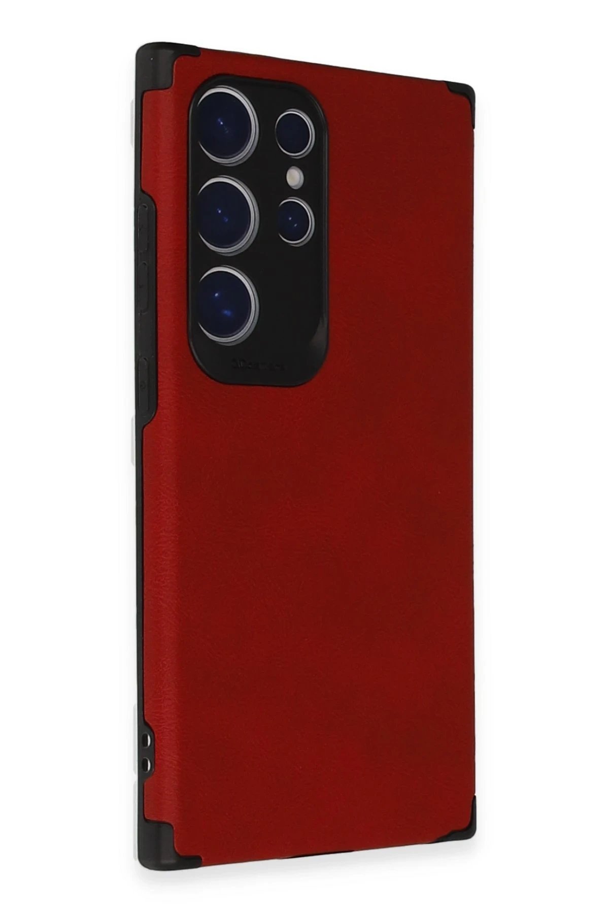 Newface Samsung Galaxy S24 Ultra Kılıf Loop Deri Silikon - Kırmızı