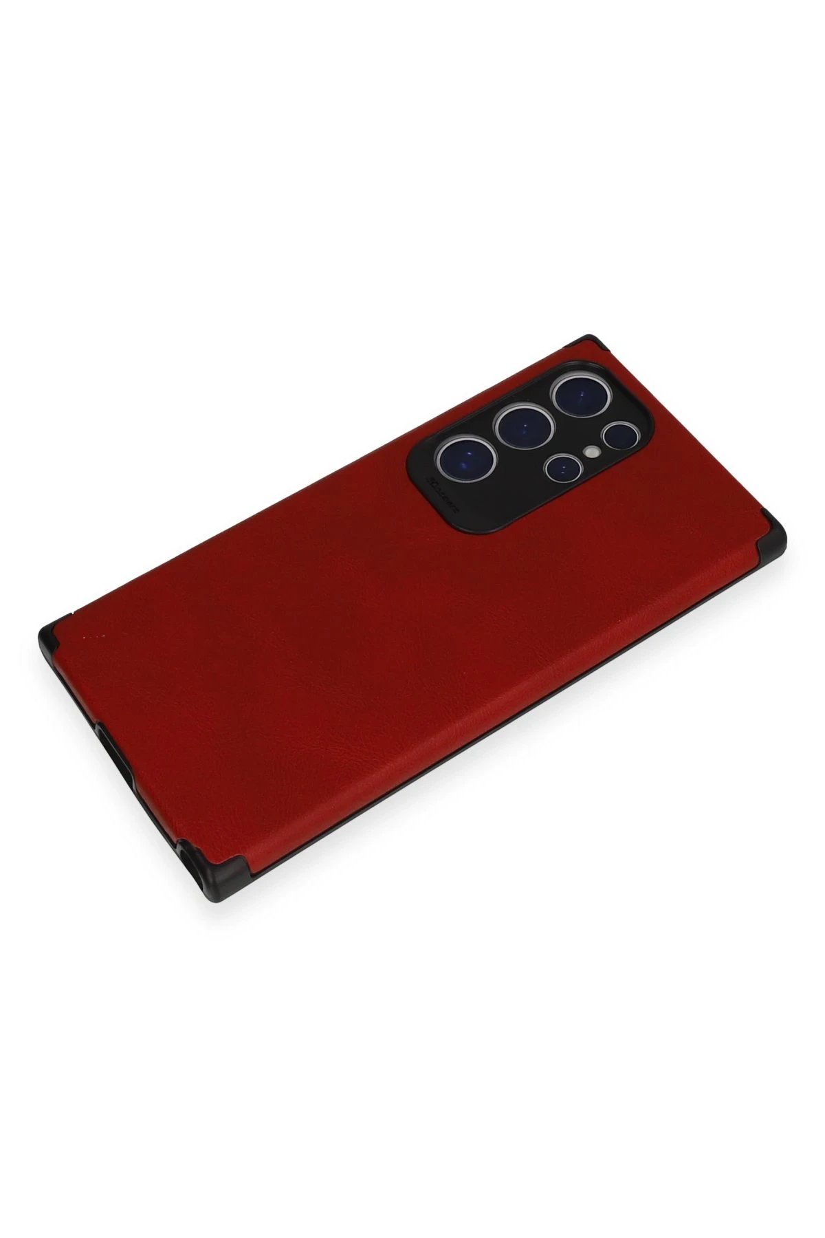 Newface Samsung Galaxy S24 Ultra Kılıf Loop Deri Silikon - Kırmızı